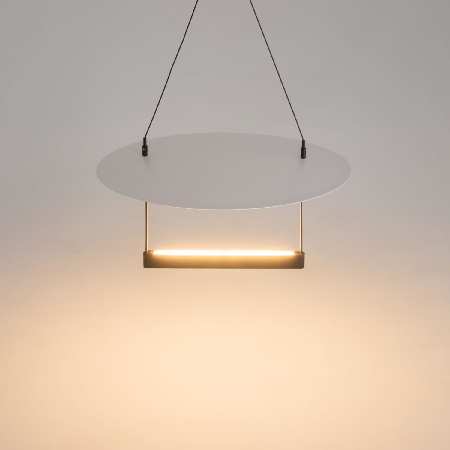 Suspension LED Aluminium Métal D : 42 cm Noir Blanc