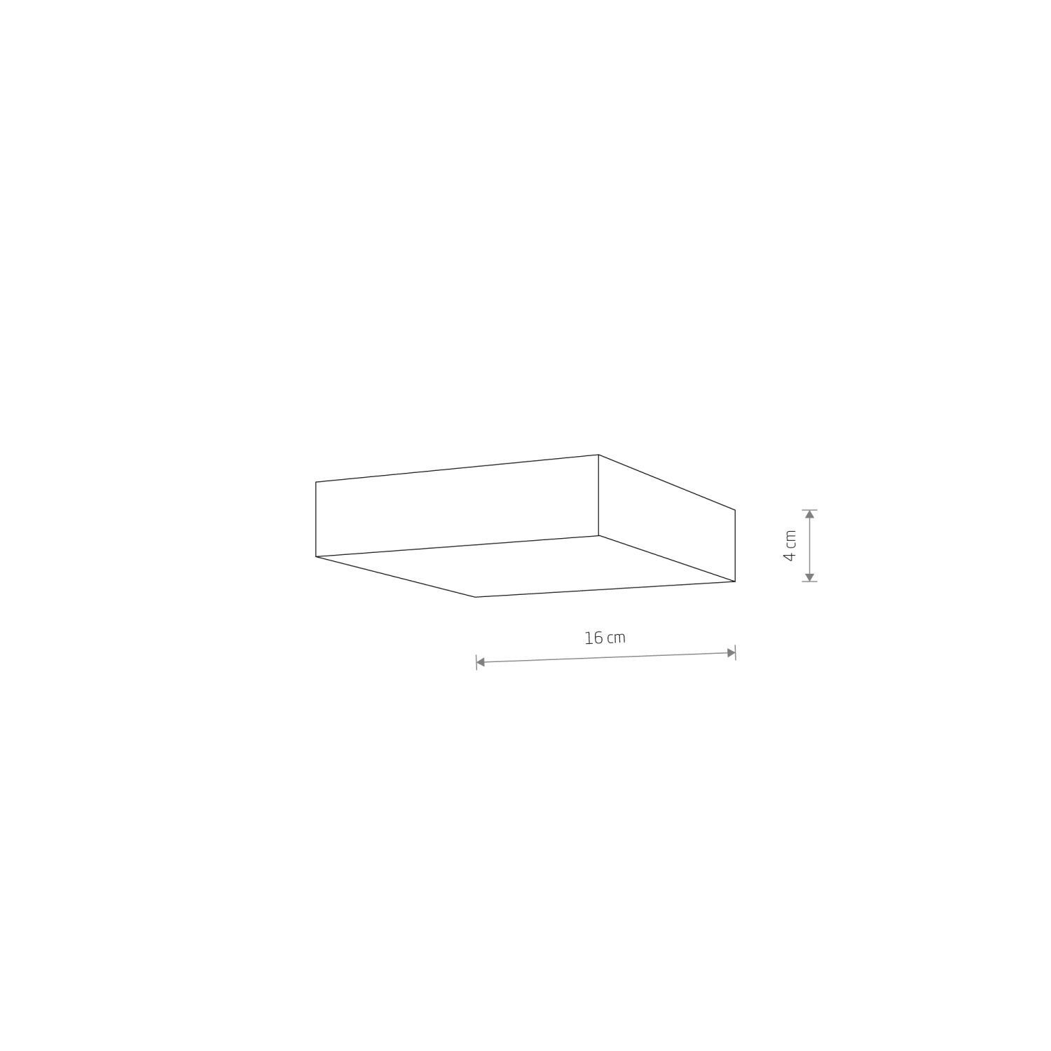 Plafonnier LED blanc 4000 K L : 16 cm faible éblouissement 2100 lm