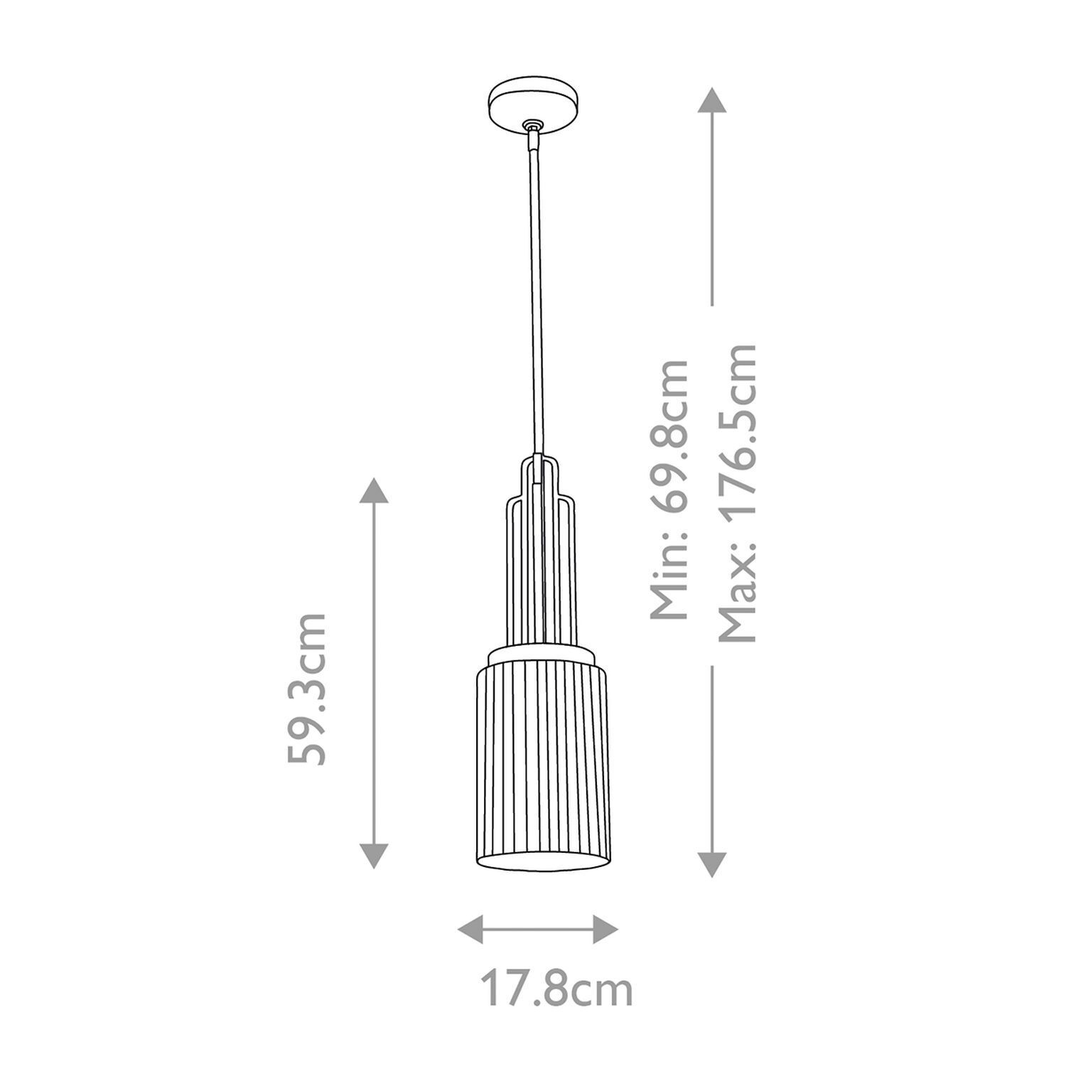 Lampe à suspendre verre métal E27 17,8 cm de large Art Déco