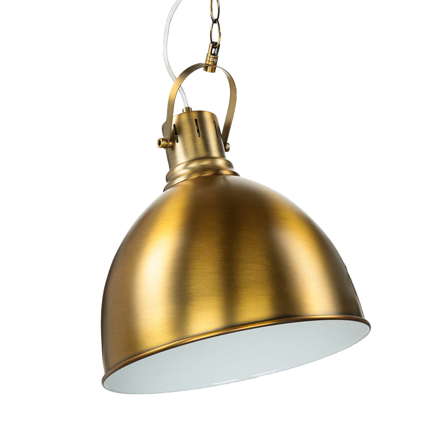 Loft lampe suspendue en laiton antique