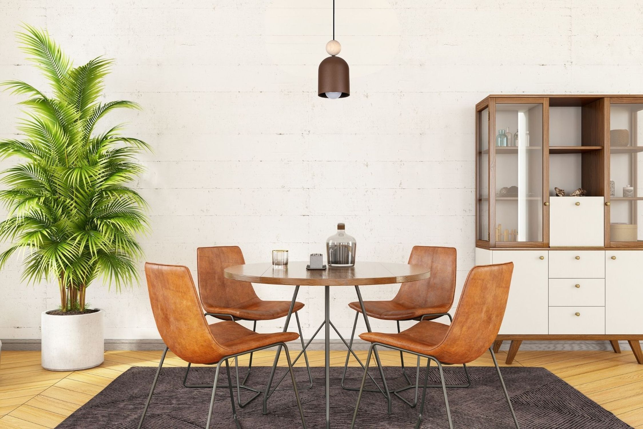 Lampe à suspendre chaleureuse brun rouille métal bois E27 Ø11 cm Speisesaal, Esstisch, Tisch, Innenarchitektur, Inneneinrichtung