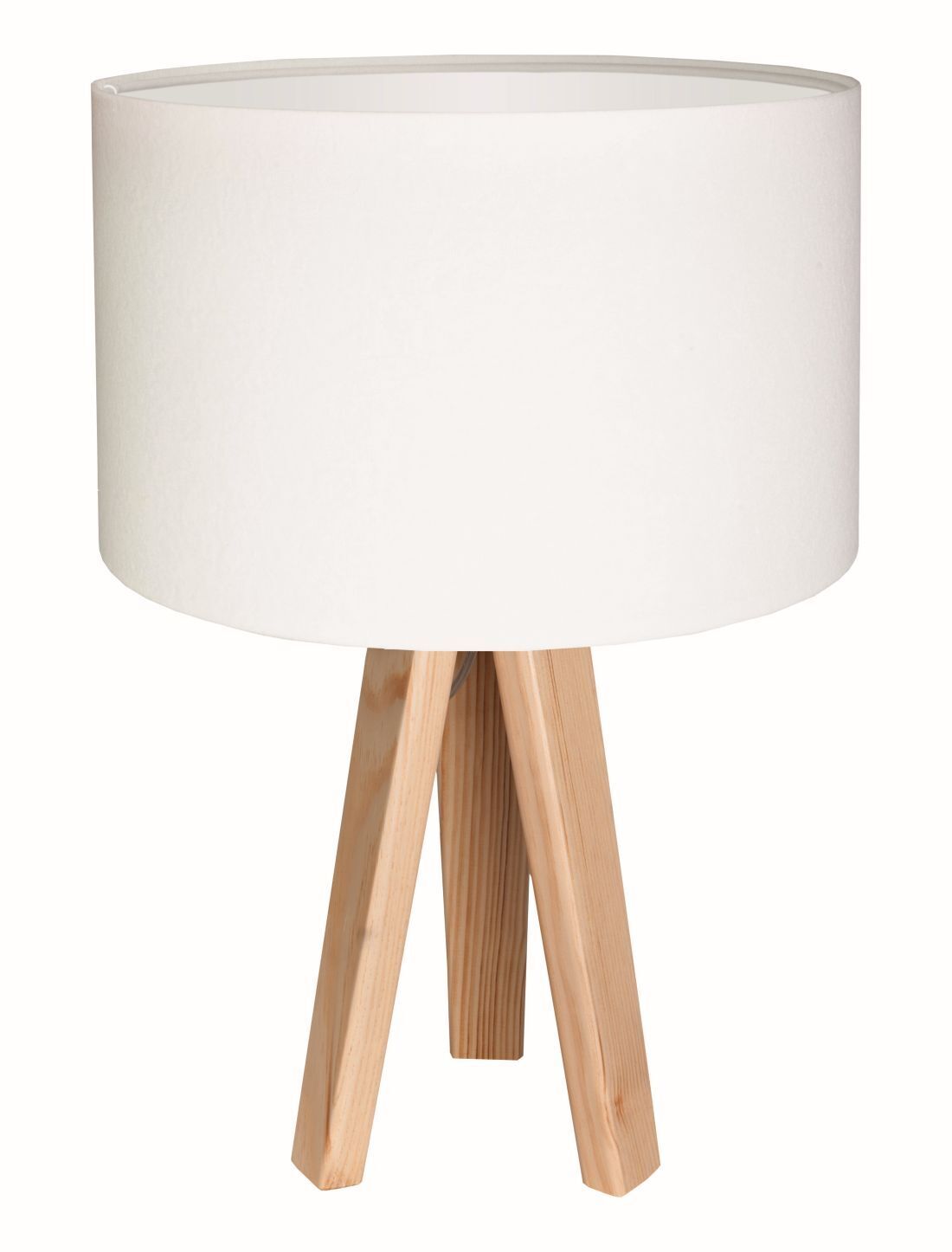 Lampe de table éclairage rétro bois trépied 46cm