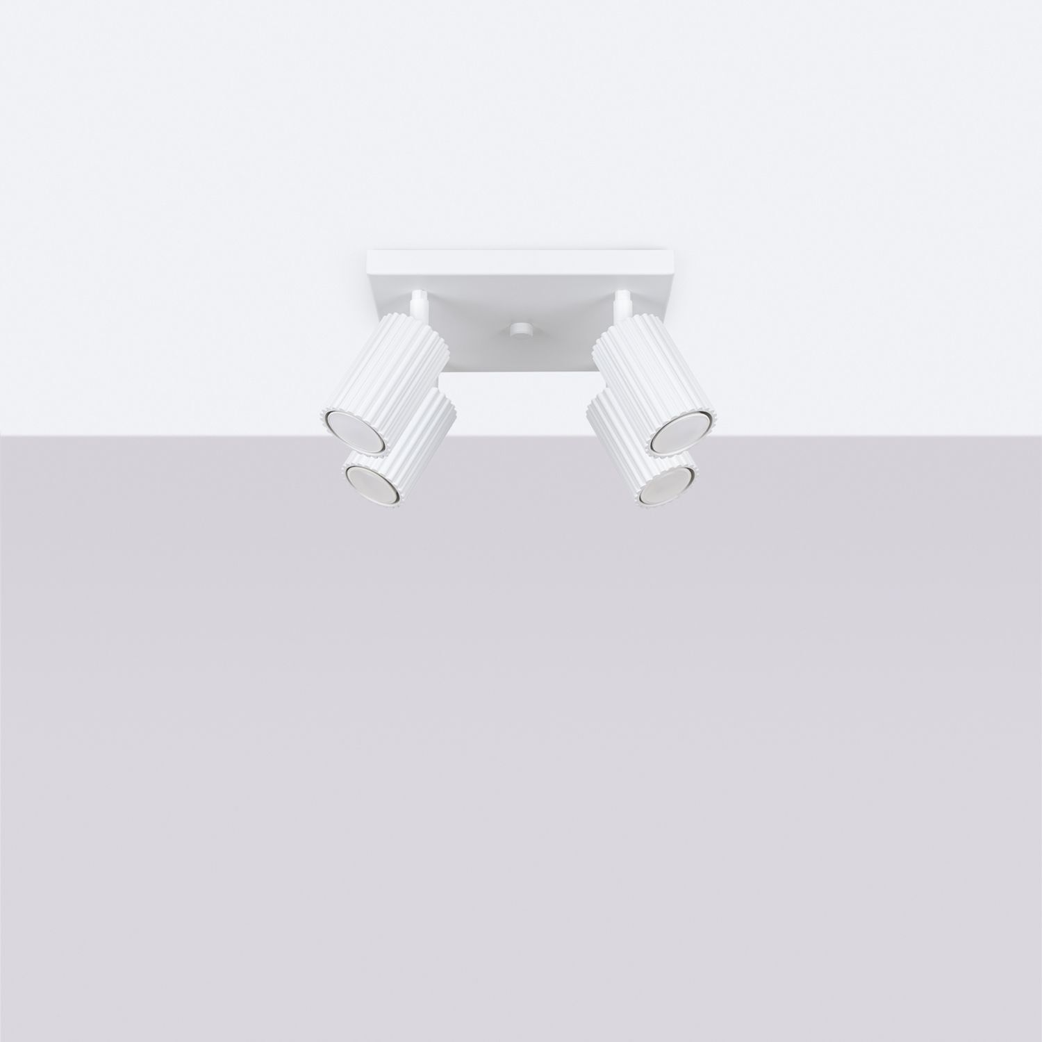 Projecteur de plafond 4 flammes GU10 L : 25 cm petit blanc Moderne
