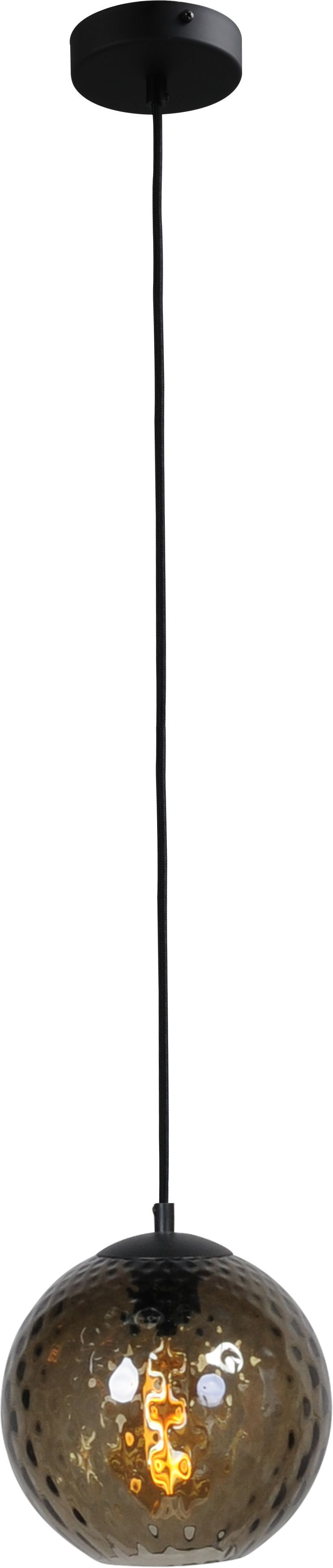 Suspension Noir Verre Boule Ø 20 cm E27 Salle à manger