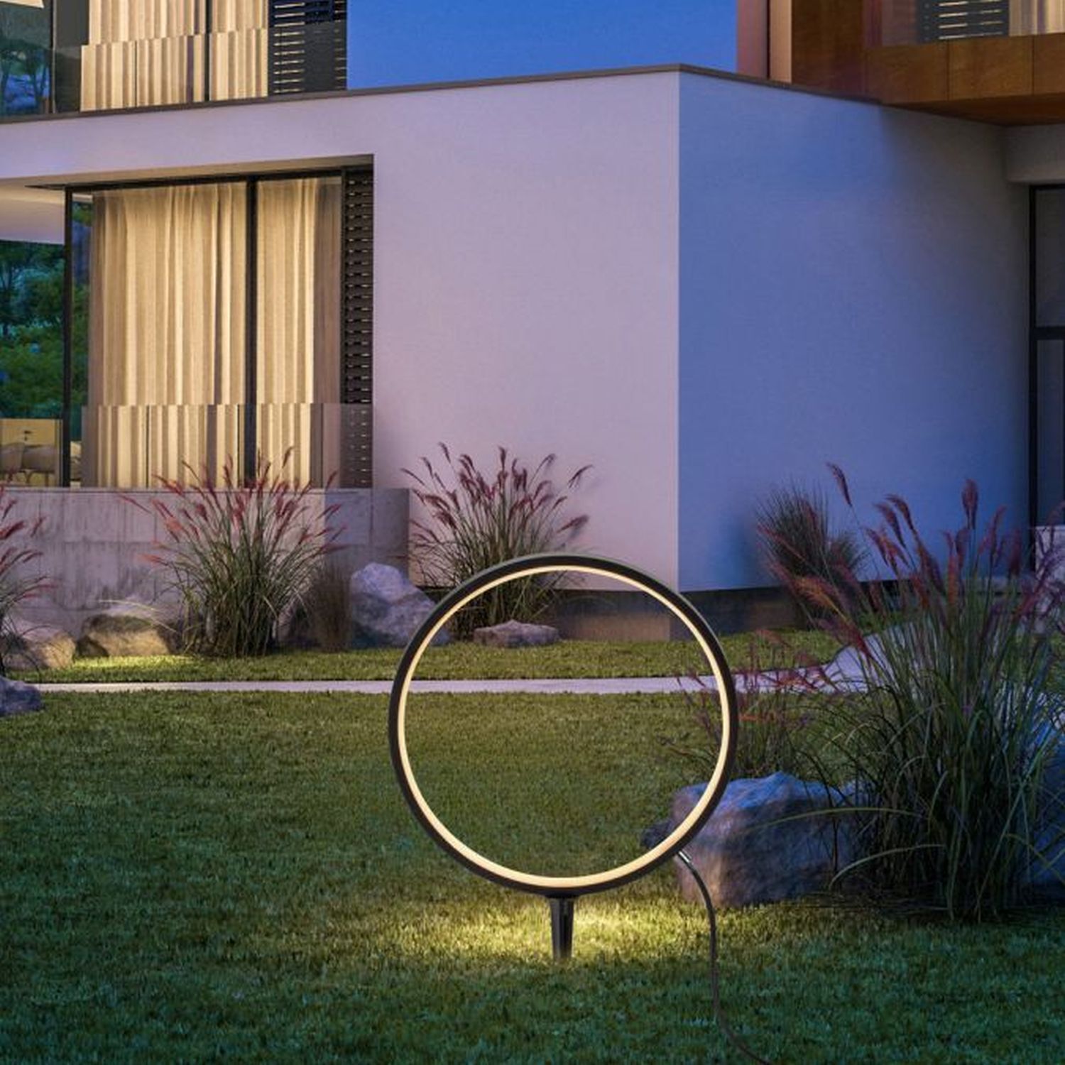 Gras, Rasen, Hinterhof, Innenarchitektur, Villa