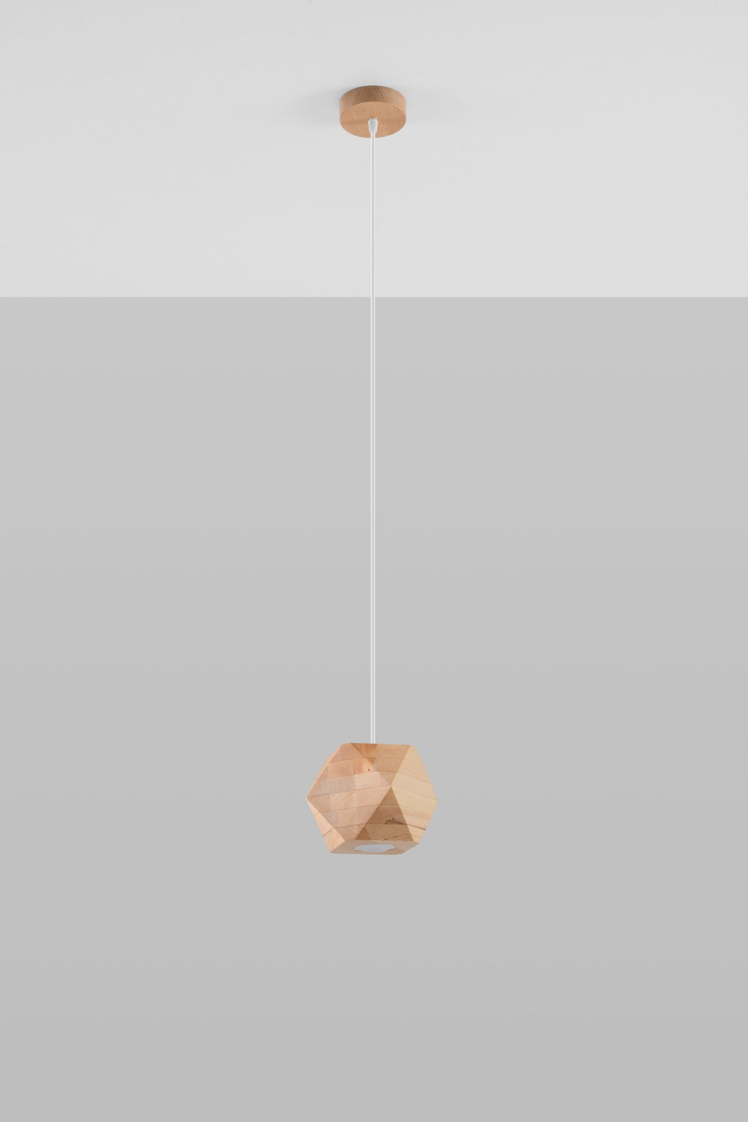 Lampe à suspendre en bois géométrique petit GU10 confortable ALBALI