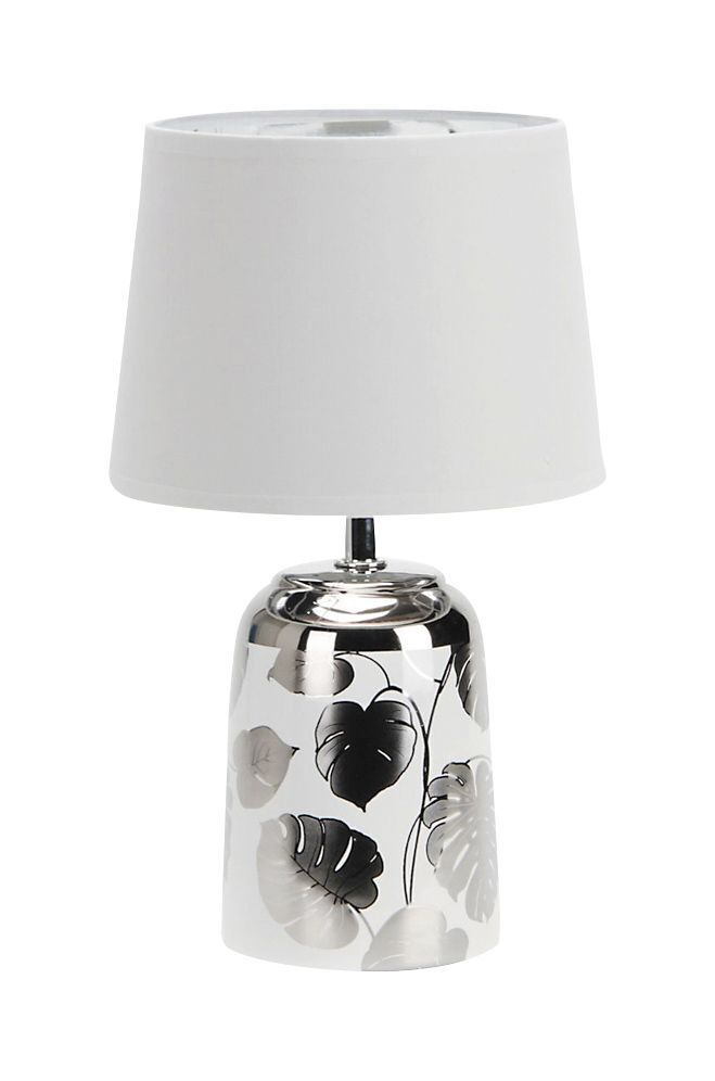 Lampe de table en céramique Tissu Interrupteur Feuilles H:30cm