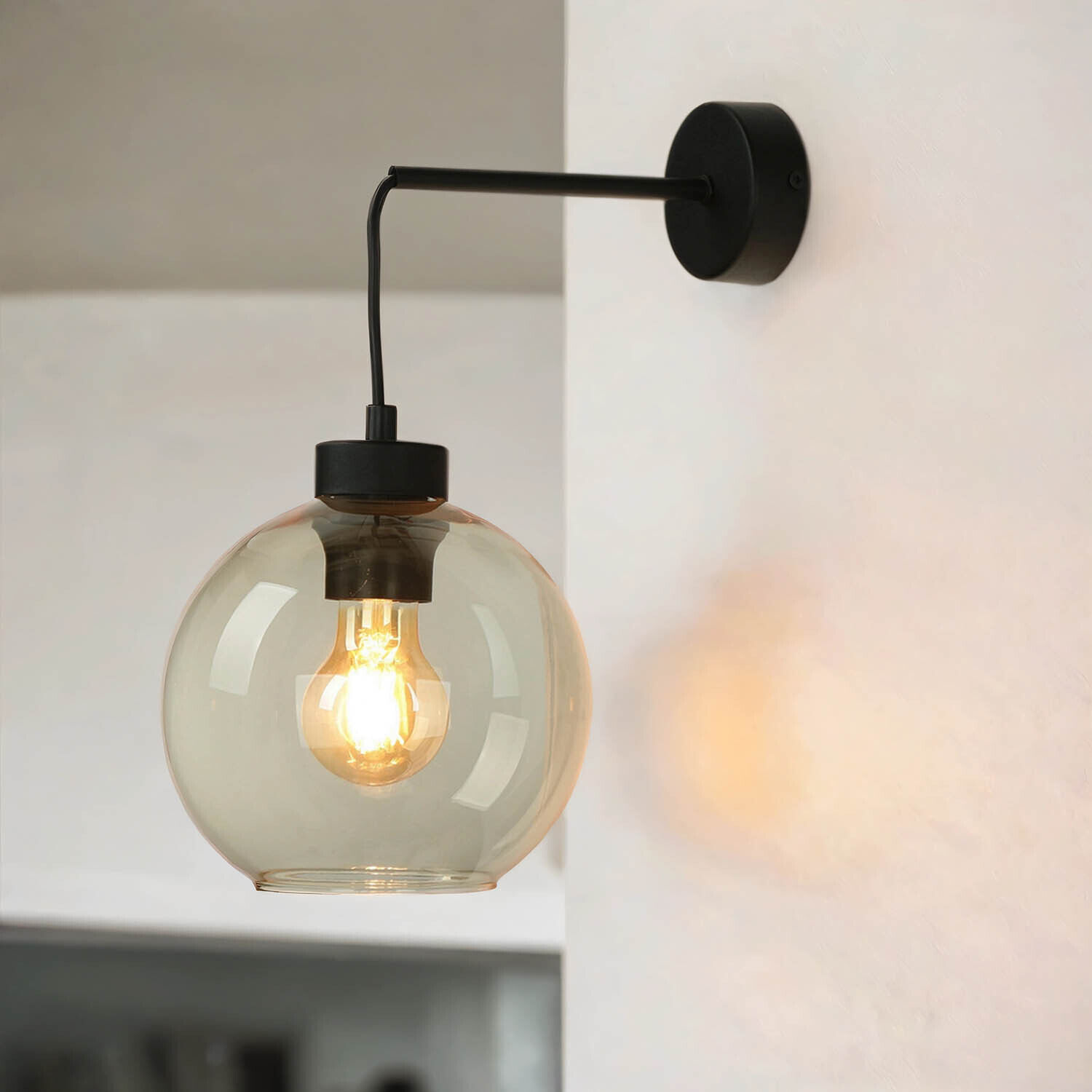 Applique murale KALETE ambre Lampe de couloir E27