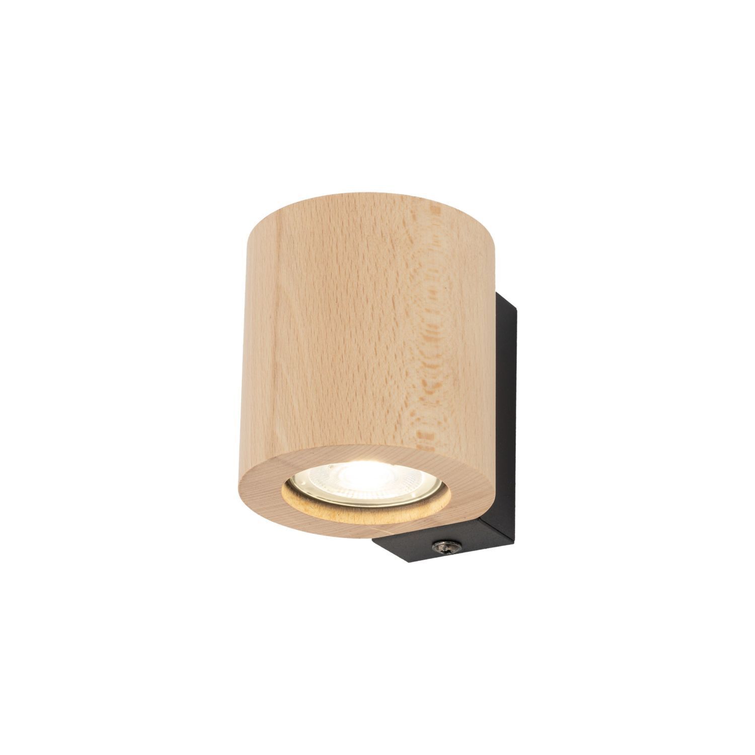 Applique murale bois métal GU10 H : 8,5 cm petit downlight
