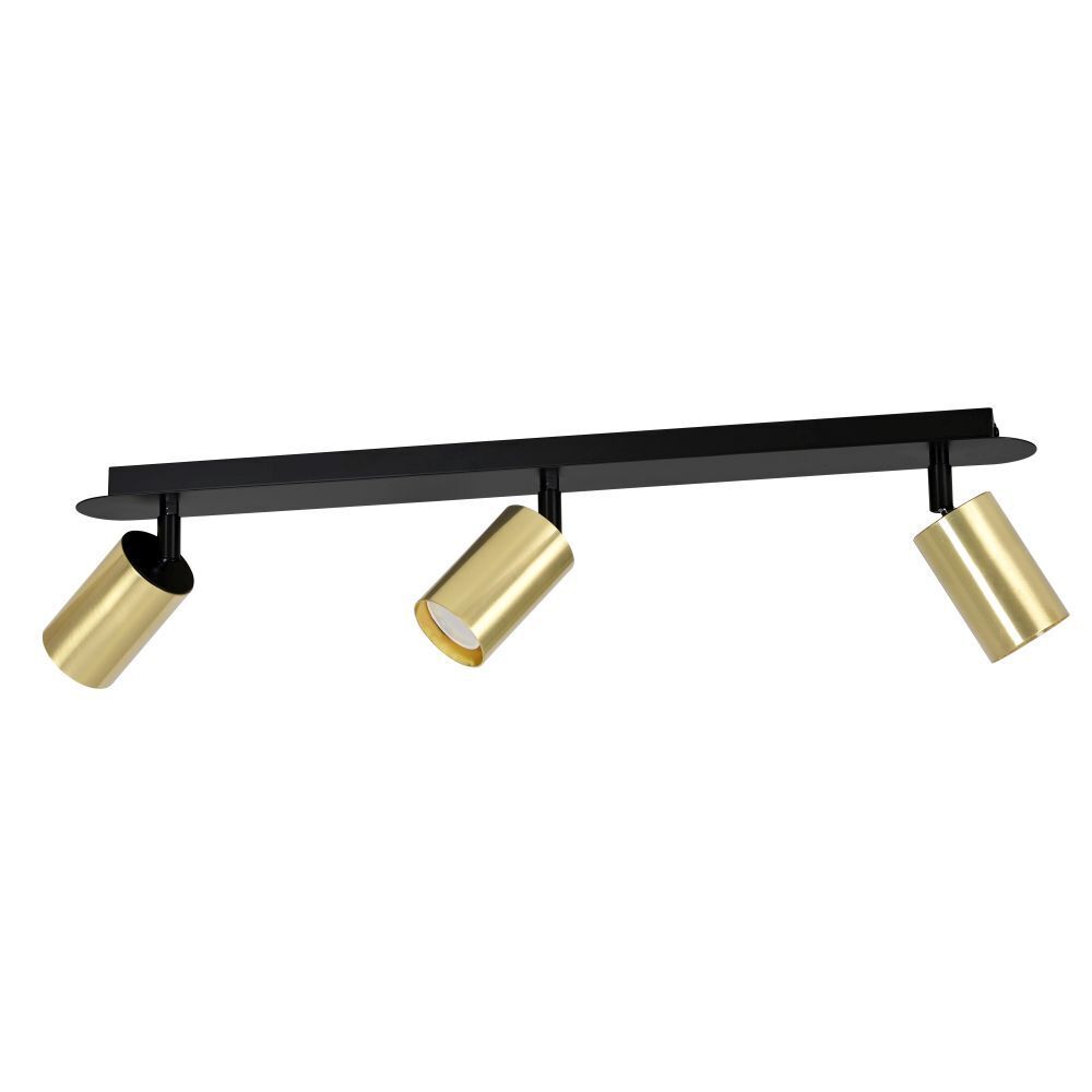 Spot de plafond noir or 72 cm de long 3x GU10
