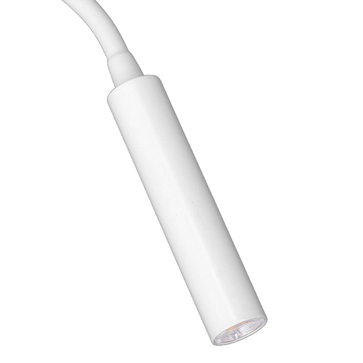 Spot mural métal G9 accentué P:35 cm bras flexible en blanc