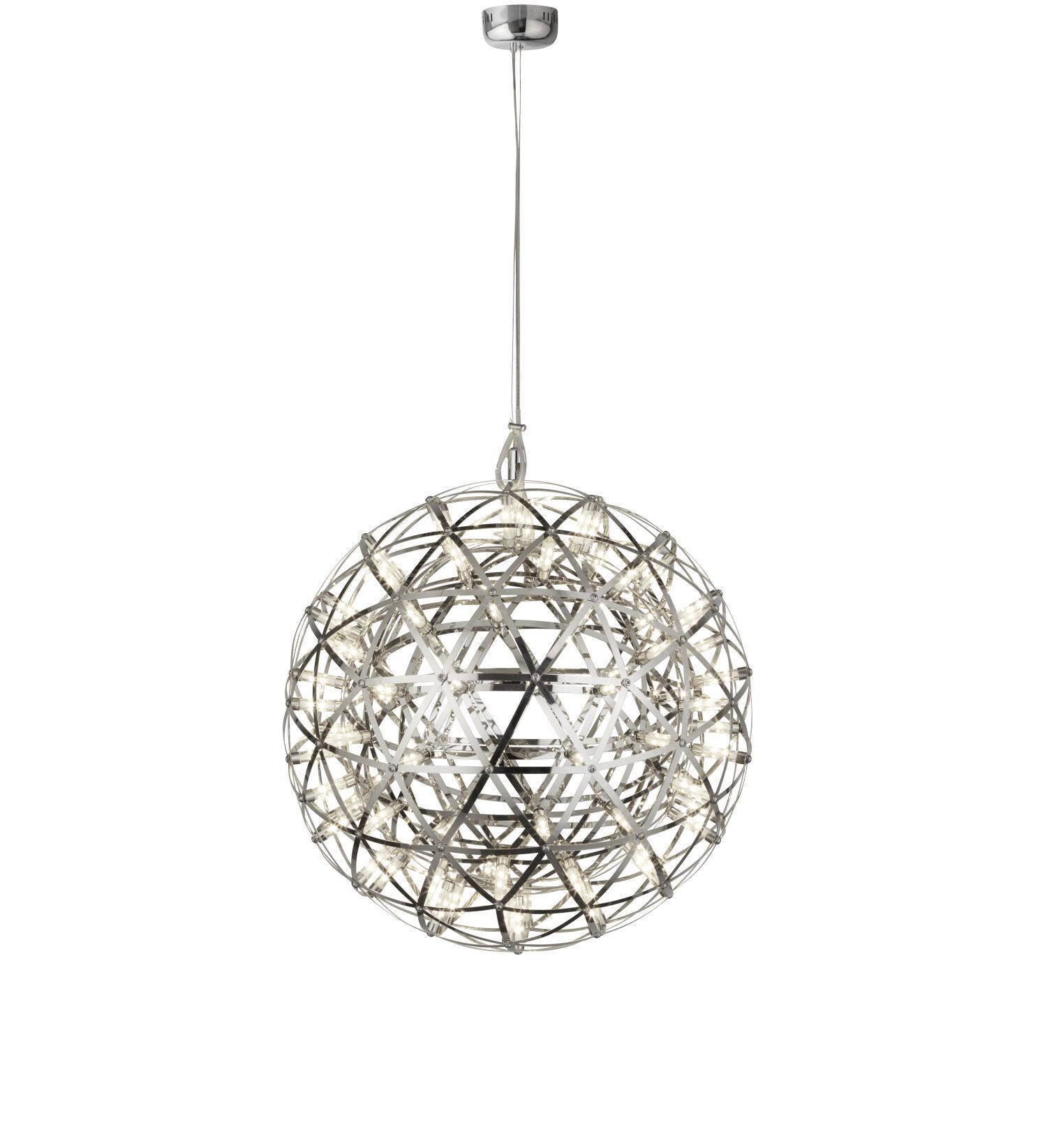 LED Lampe à suspendre Chrome 3000 K ronde Ø 41 cm Métal