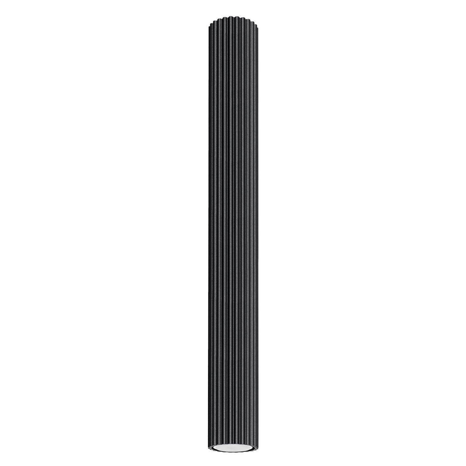 Lampe de plafonnier noir GU10 H : 60 cm Ø 6,5 cm étroit apparent
