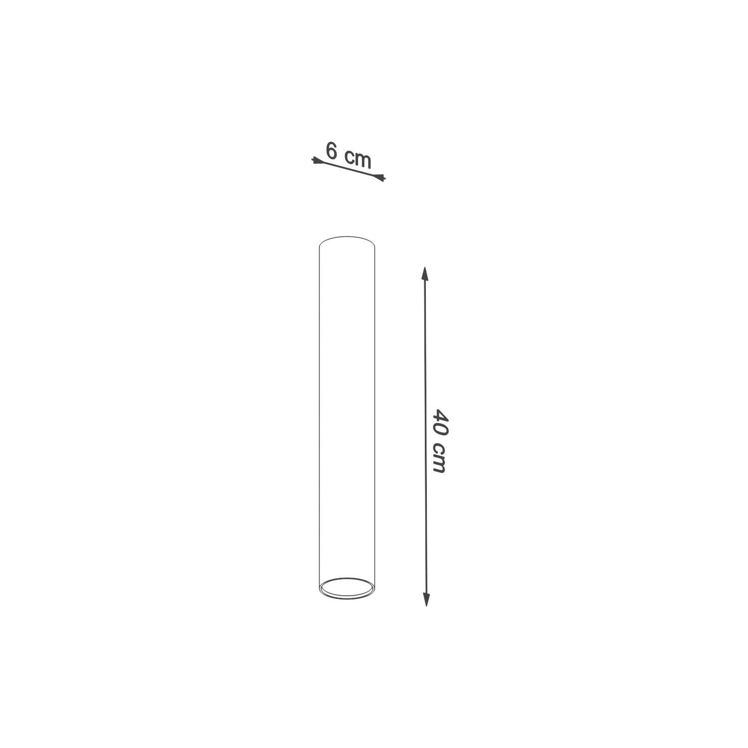 Spot Plafonnier Blanc 40 cm de haut Ø 6 cm Métal Moderne