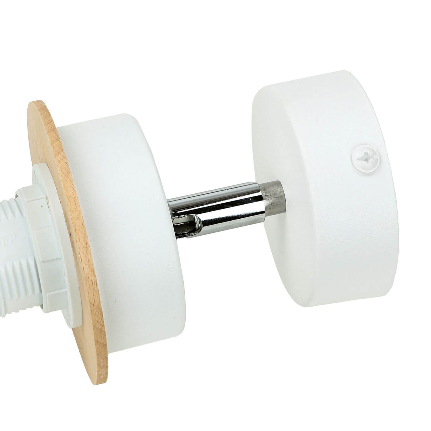 Spot Lampe blanche moderne ronde en bois