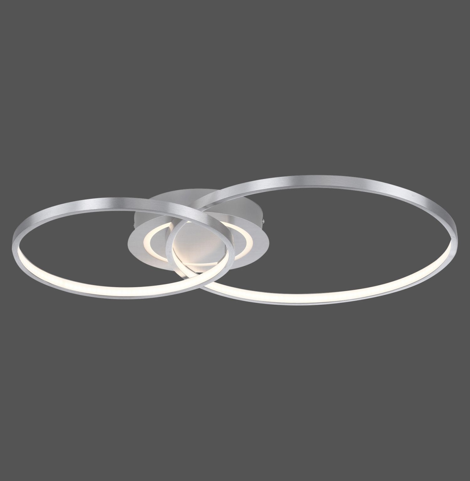 Plafonnier LED stylé en aluminium 3000 K anneaux