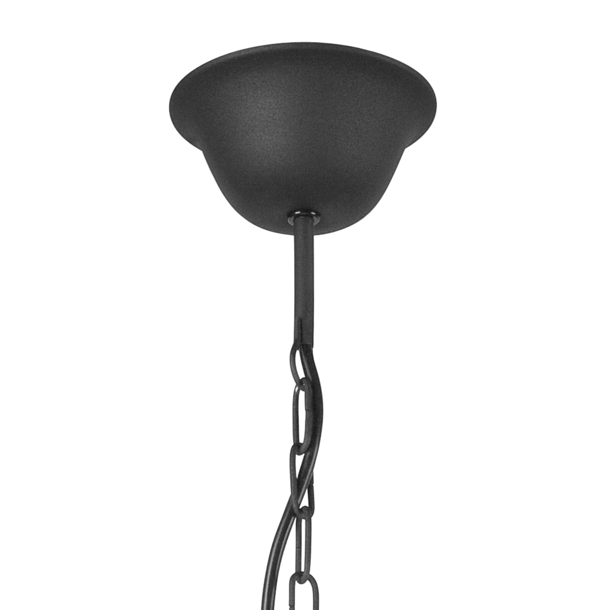 Lustre Métal Rustique 6 branches E14 Noir