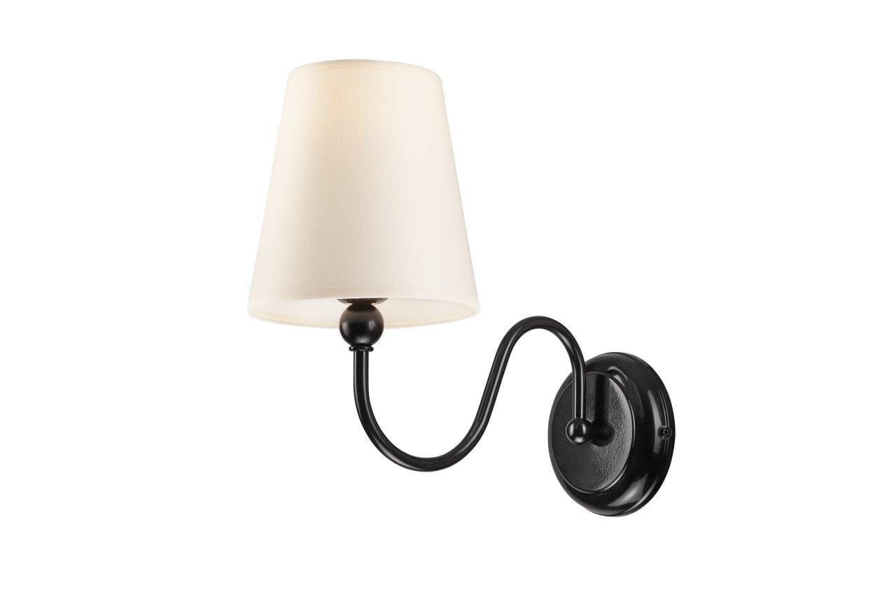 Applique murale MADISYN Noir Tissu Rustique Lampe