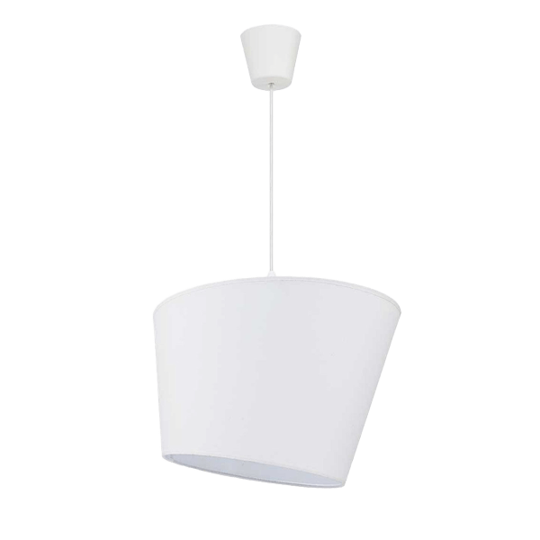 Deckenleuchte, Hängelampe, Metall, Weiß, Schirm