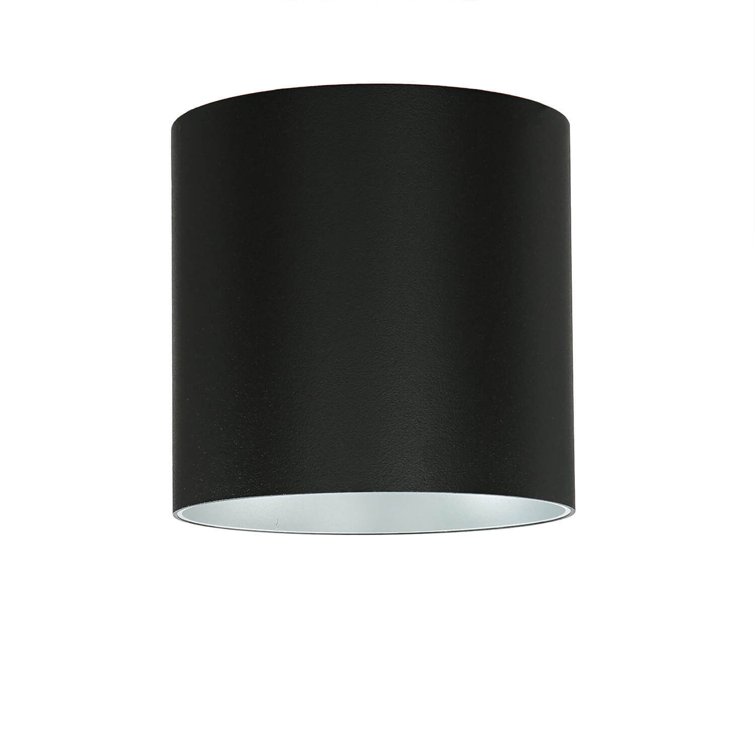 Spot de plafond rond en noir argenté Ø12,7cm