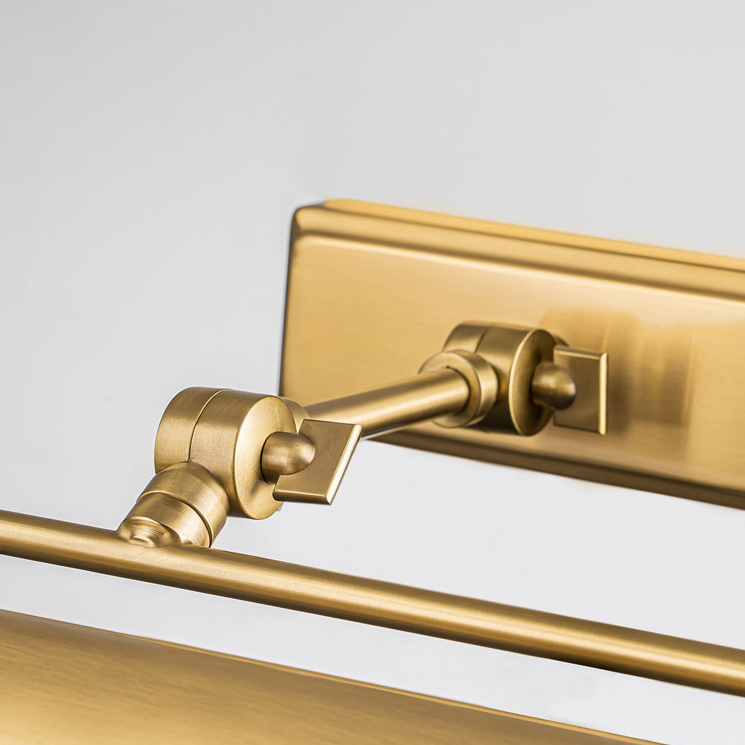 Lampe à tableau laiton antique ajustable L : 44,5 cm 2x E14 Bronze, Griff, Handlauf, Sinken, Waschbeckenhahn