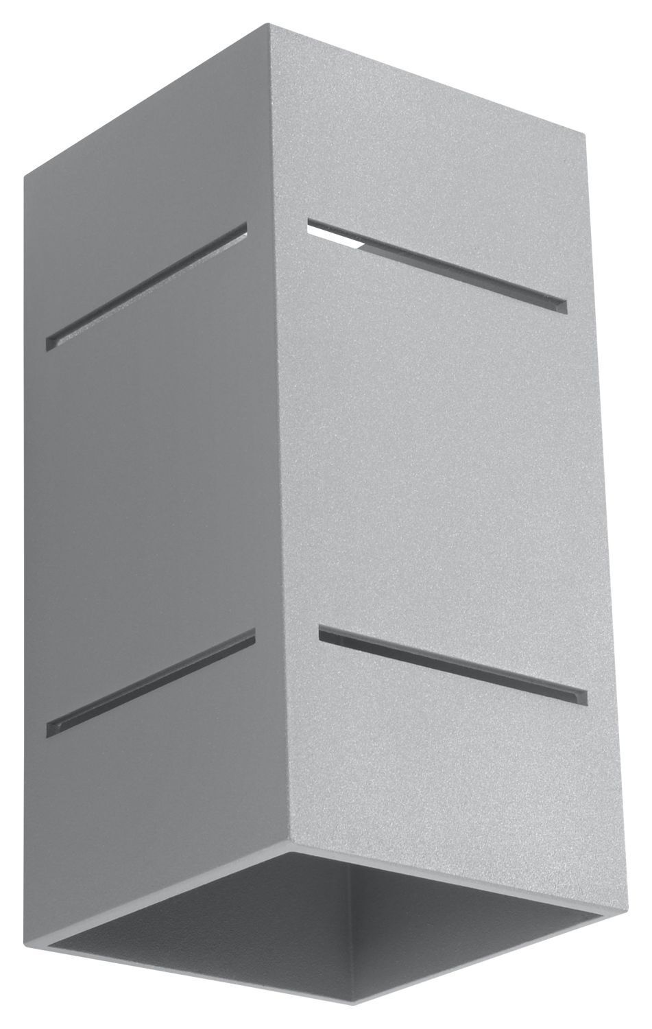 Applique grise aluminium carrée H:20cm Up Down Moderne