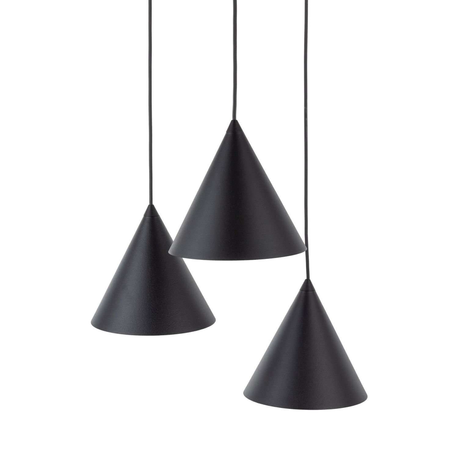 Lampe à suspendre noire ajustable 3 flammes E27 Ø 42 cm CODY Lampe, Beleuchtung, Leuchter