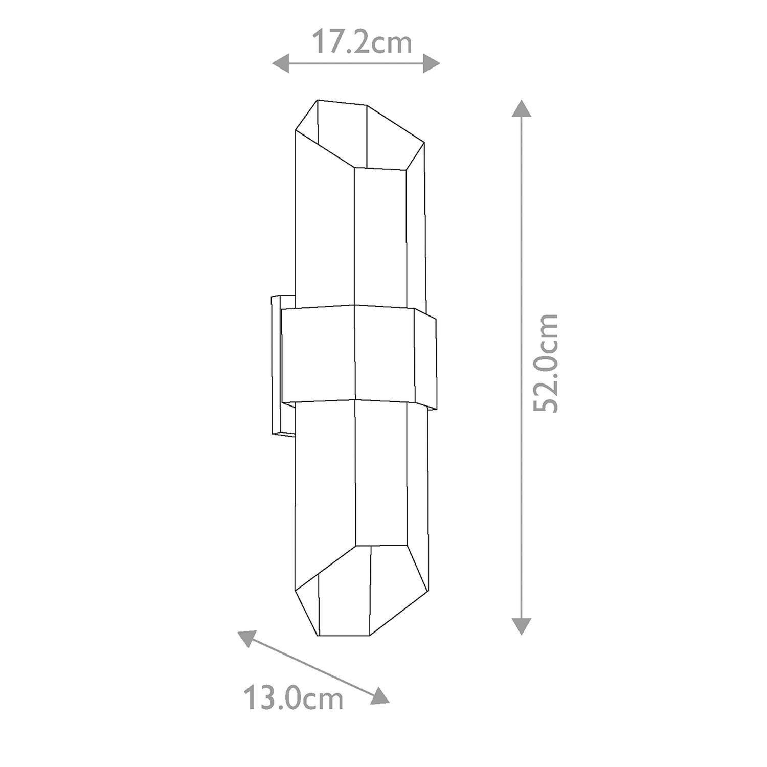 Applique extérieure LED Up Down 52 cm de haut Noir IP44 3000 K