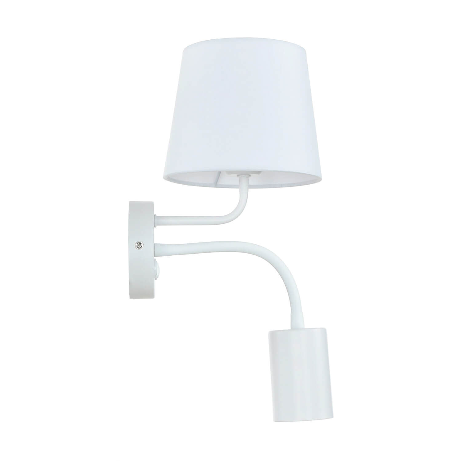 Applique blanche E27 avec lampe de lecture réglable GU10
