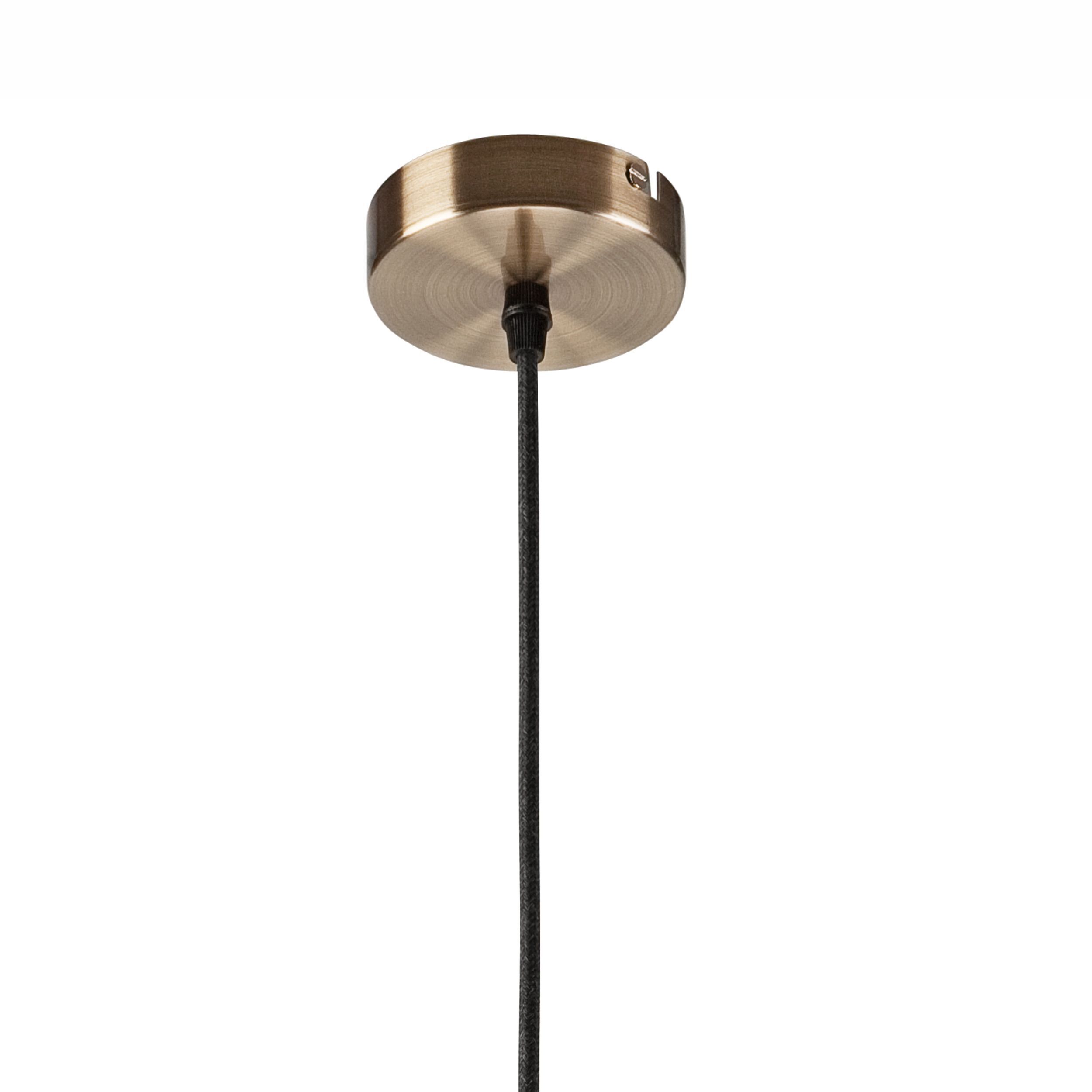 Suspension verre métal E27 Ø 28 cm Vintage Salle à manger