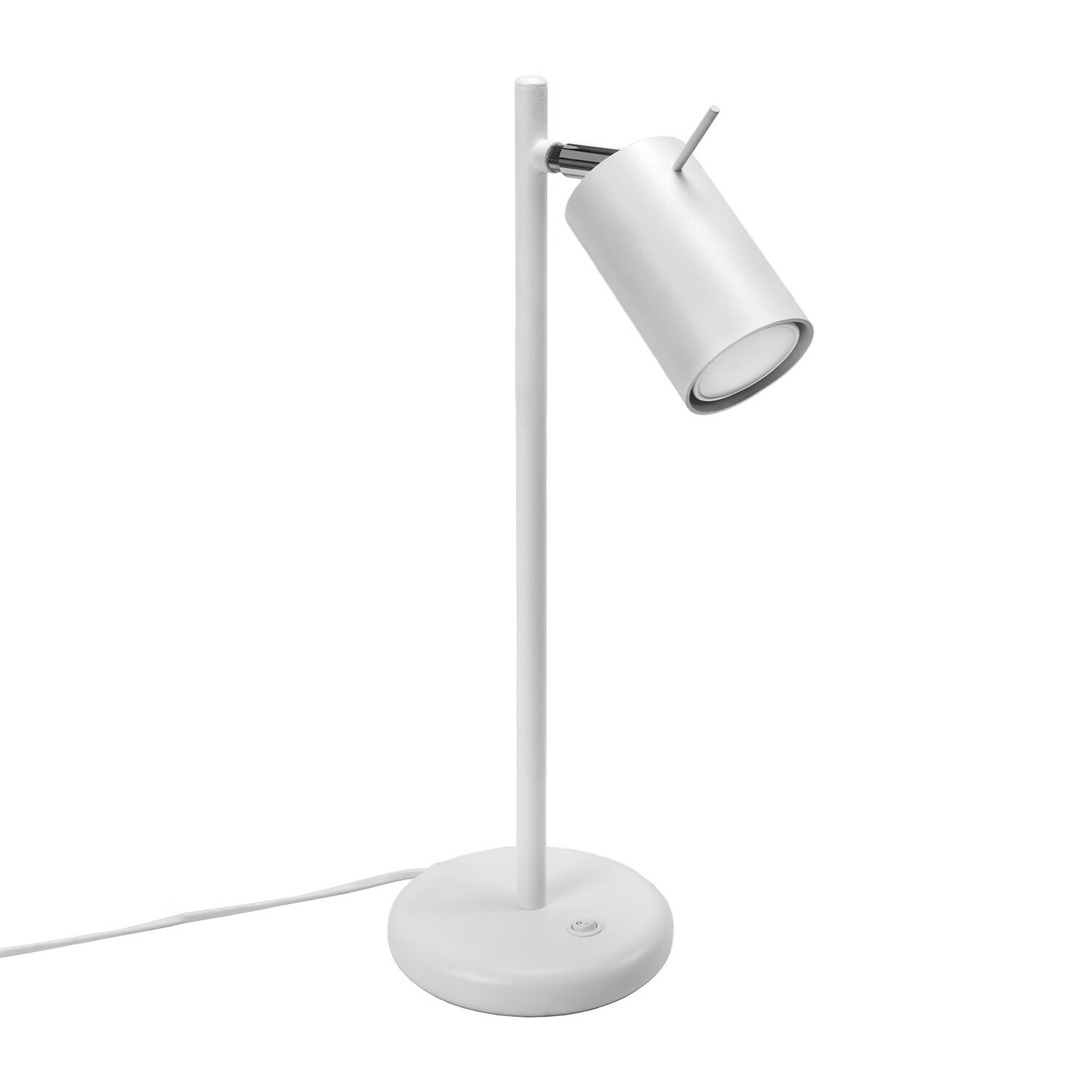 Lampe de bureau métal hauteur 43 cm orientable blanc