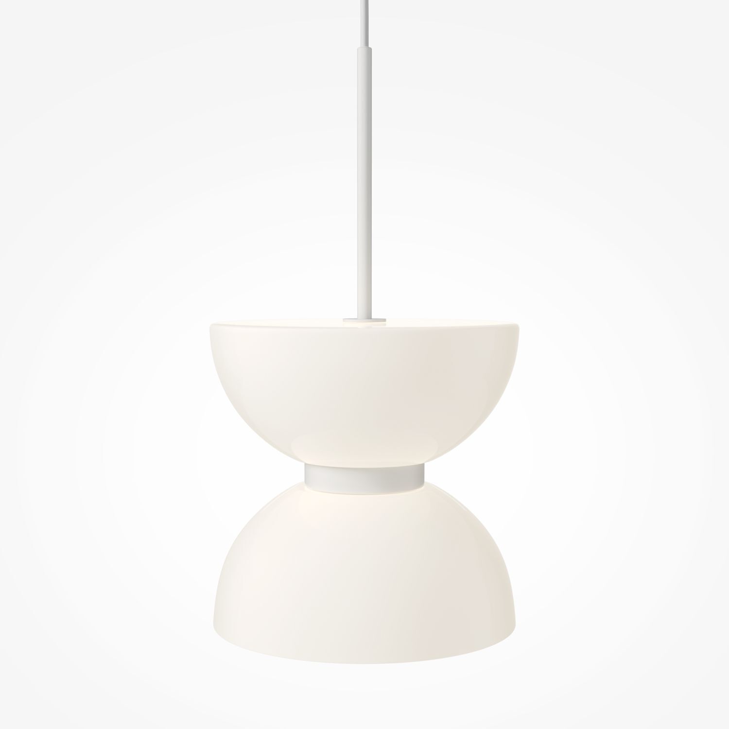 Lampe à suspendre LED métal verre D : 22 cm H : max. 350 cm Blanc