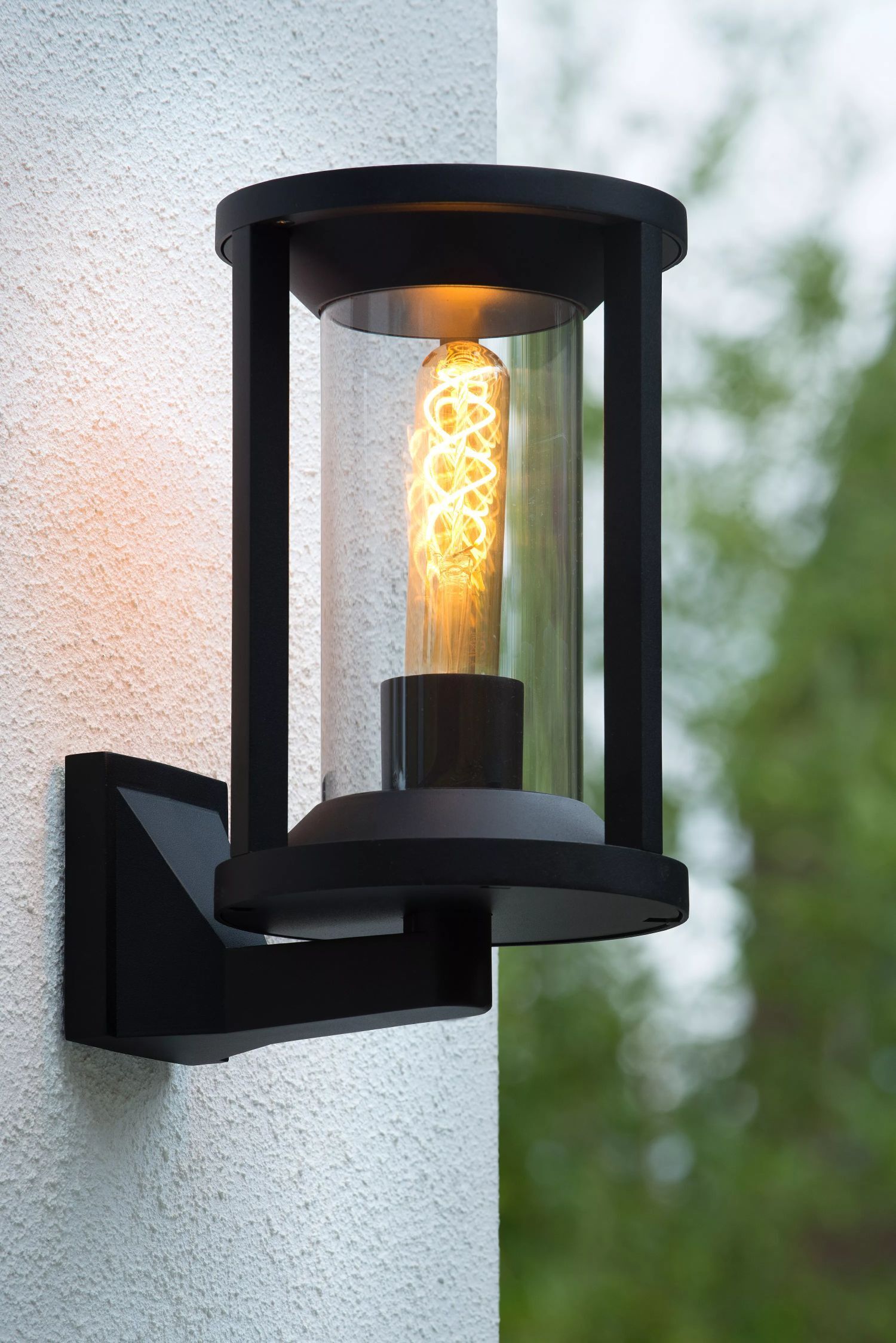 Außenwandleuchte Aluminium Schwarz IP65 Terrasse Haus Postfach