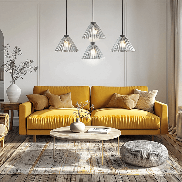 Sofa, Garnitur, Sitzgruppe, Gelb, Wohnzimmer