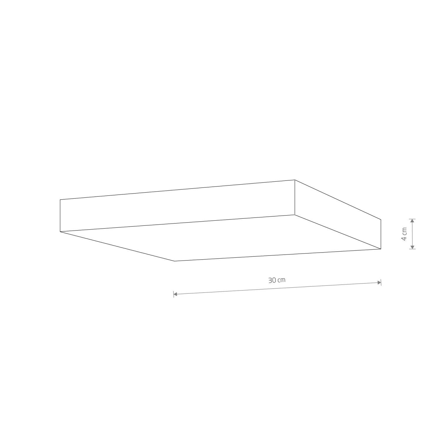 Plafonnier LED blanc chaud 3000 K 4300 lm L : 30 cm noir