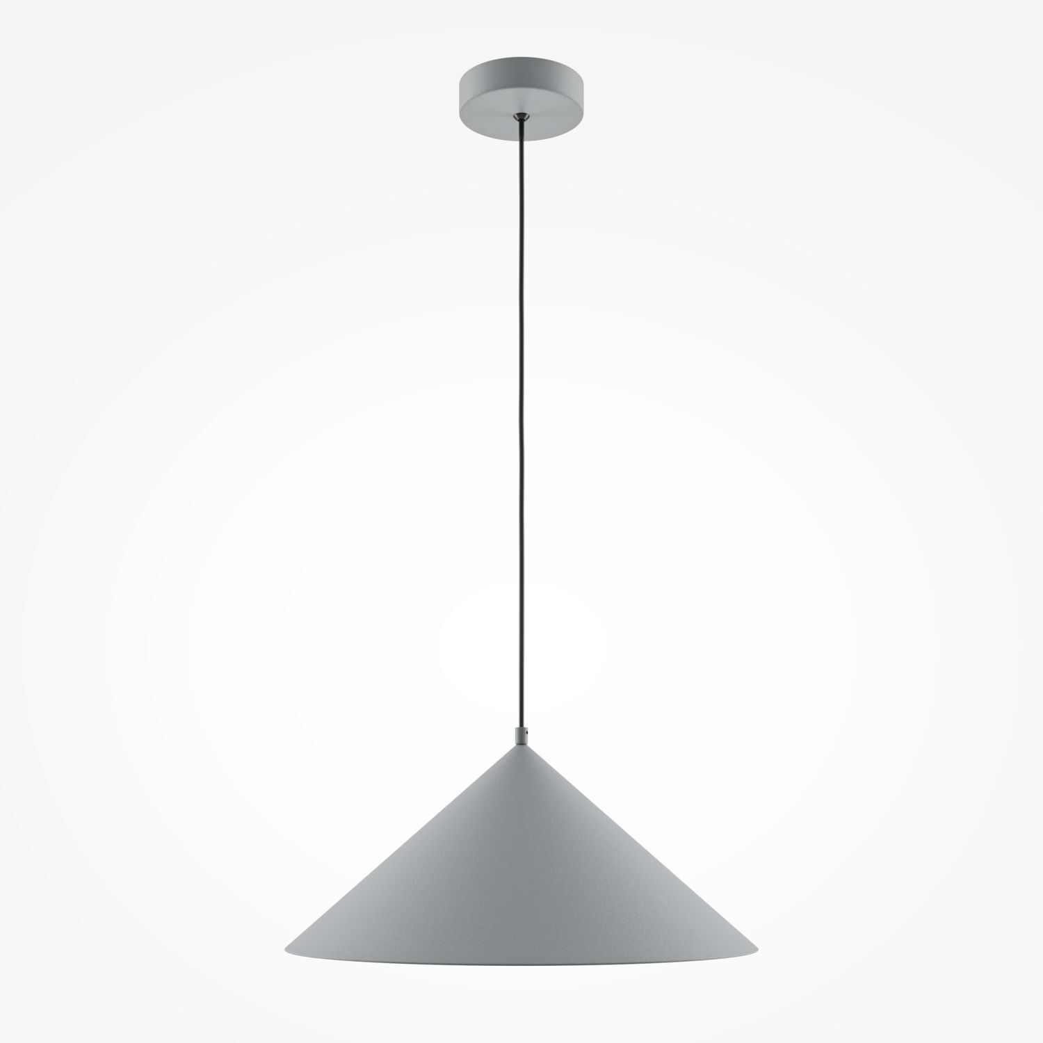 Hängelampe Metall E27 Ø 35 cm rund H: max. 318 cm Grau Lampe, Beleuchtung