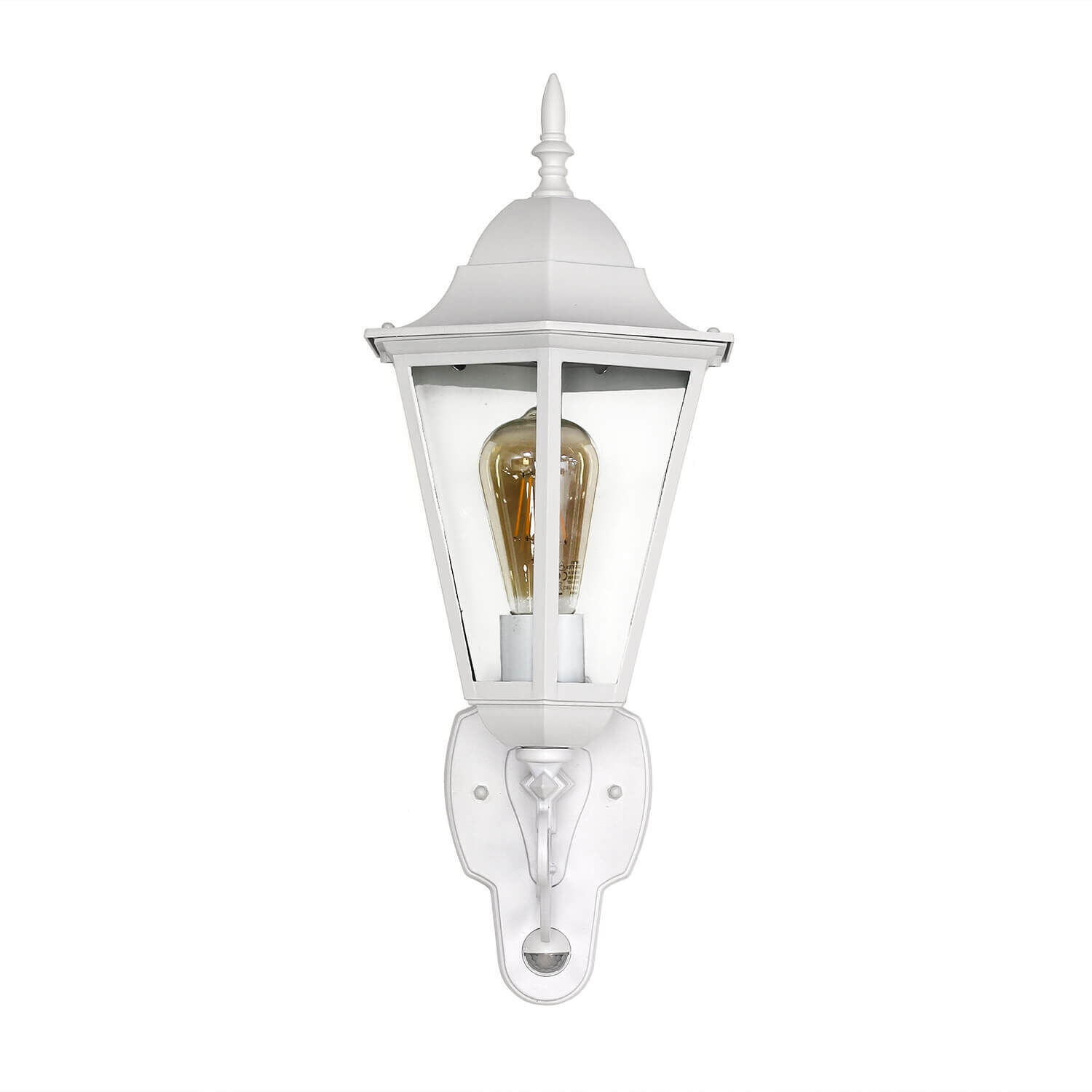 Grande lampe d'extérieur avec détecteur de mouvement E27 Blanc IP44