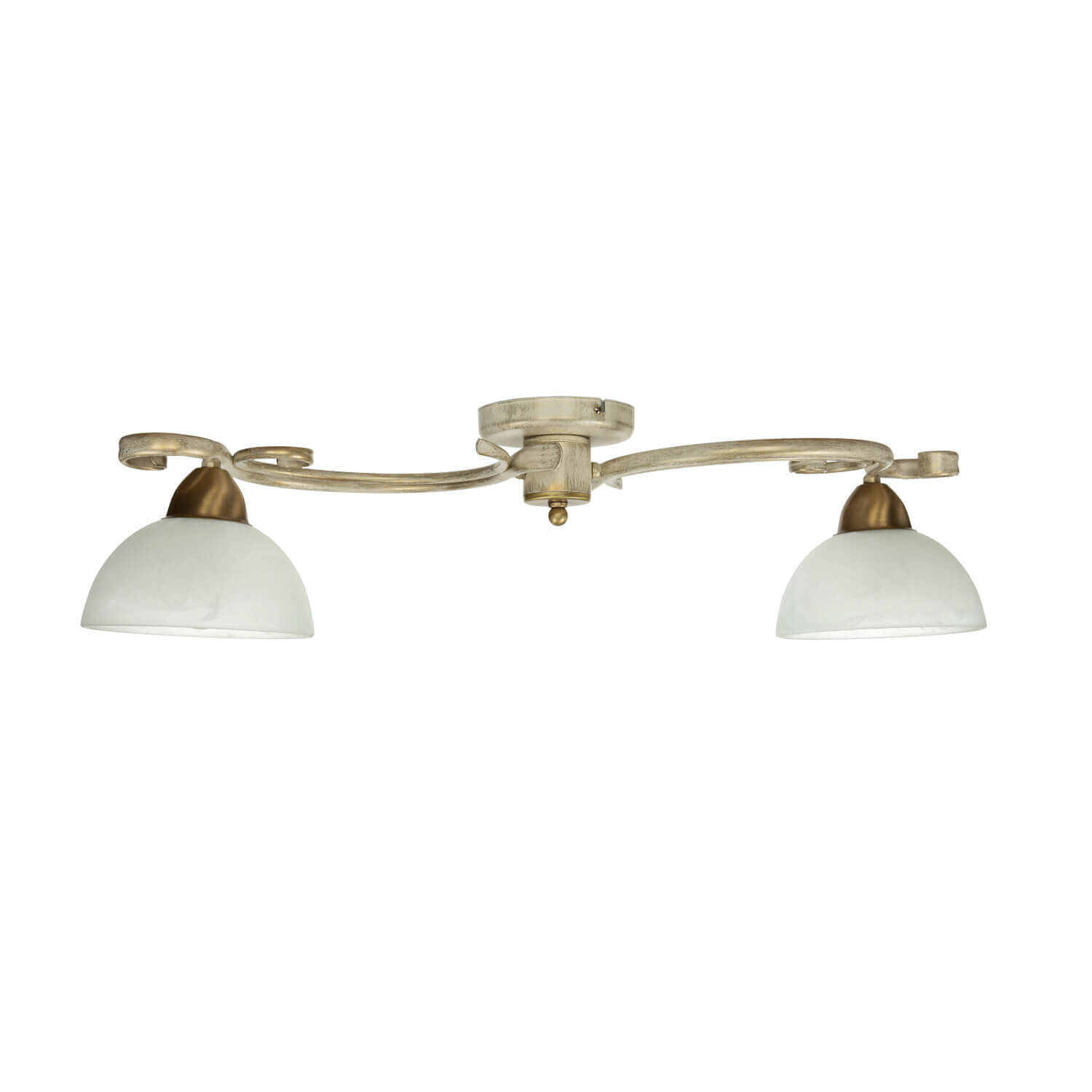 Plafonnier AURORA WHITE en blanc shabby 2flmg Leuchte, Deckenleuchte