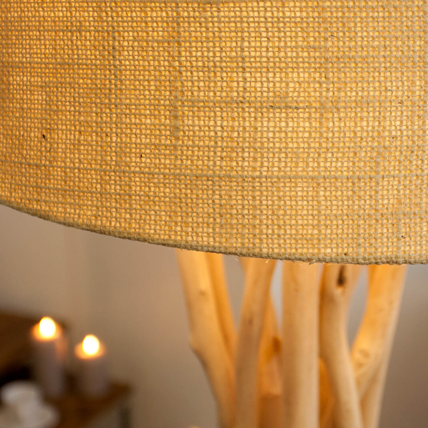 Lampe, Lampenschirm, Kerze