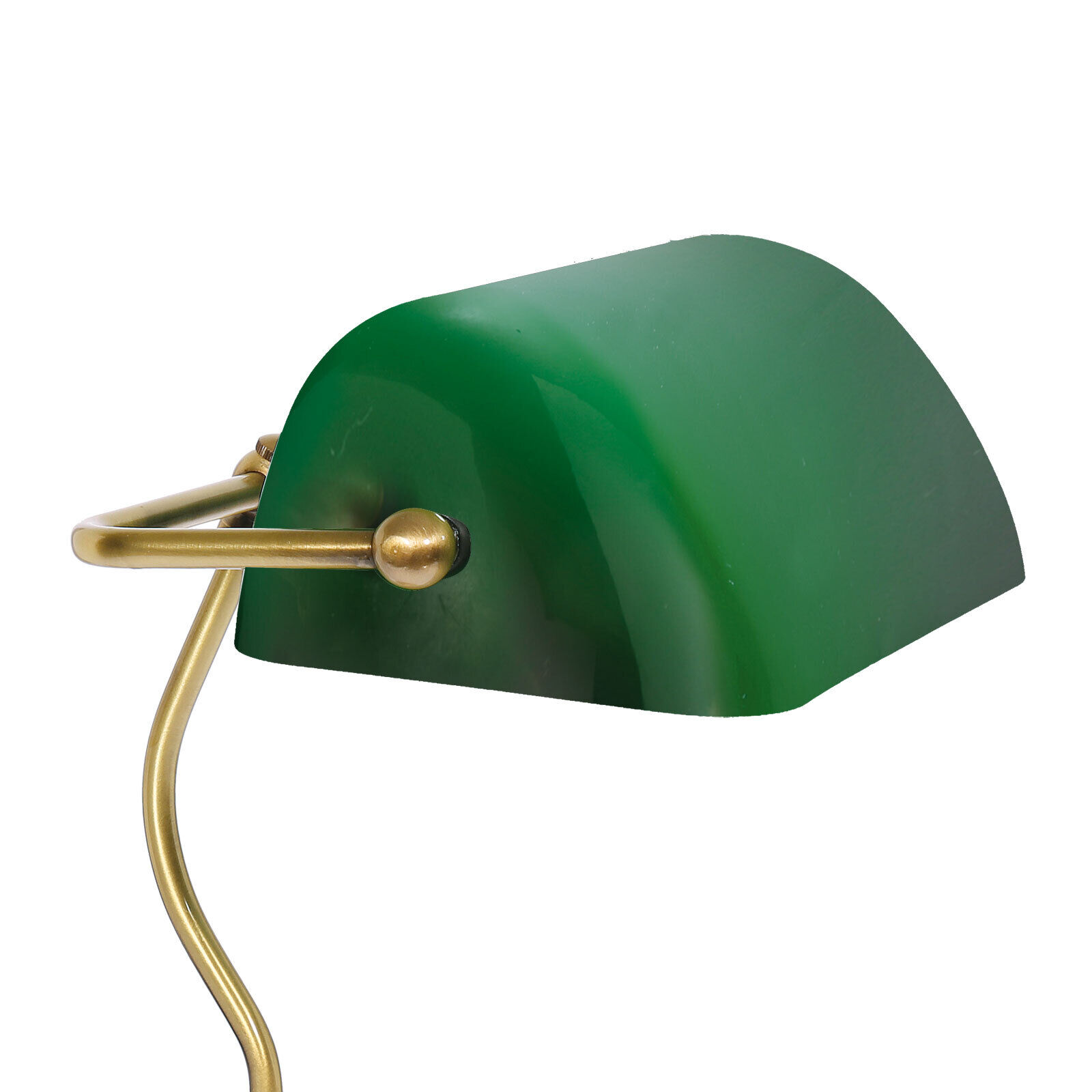 Bankerleuchte Gün Bronze H: 30 cm aus Messing Glas E27 Lampe