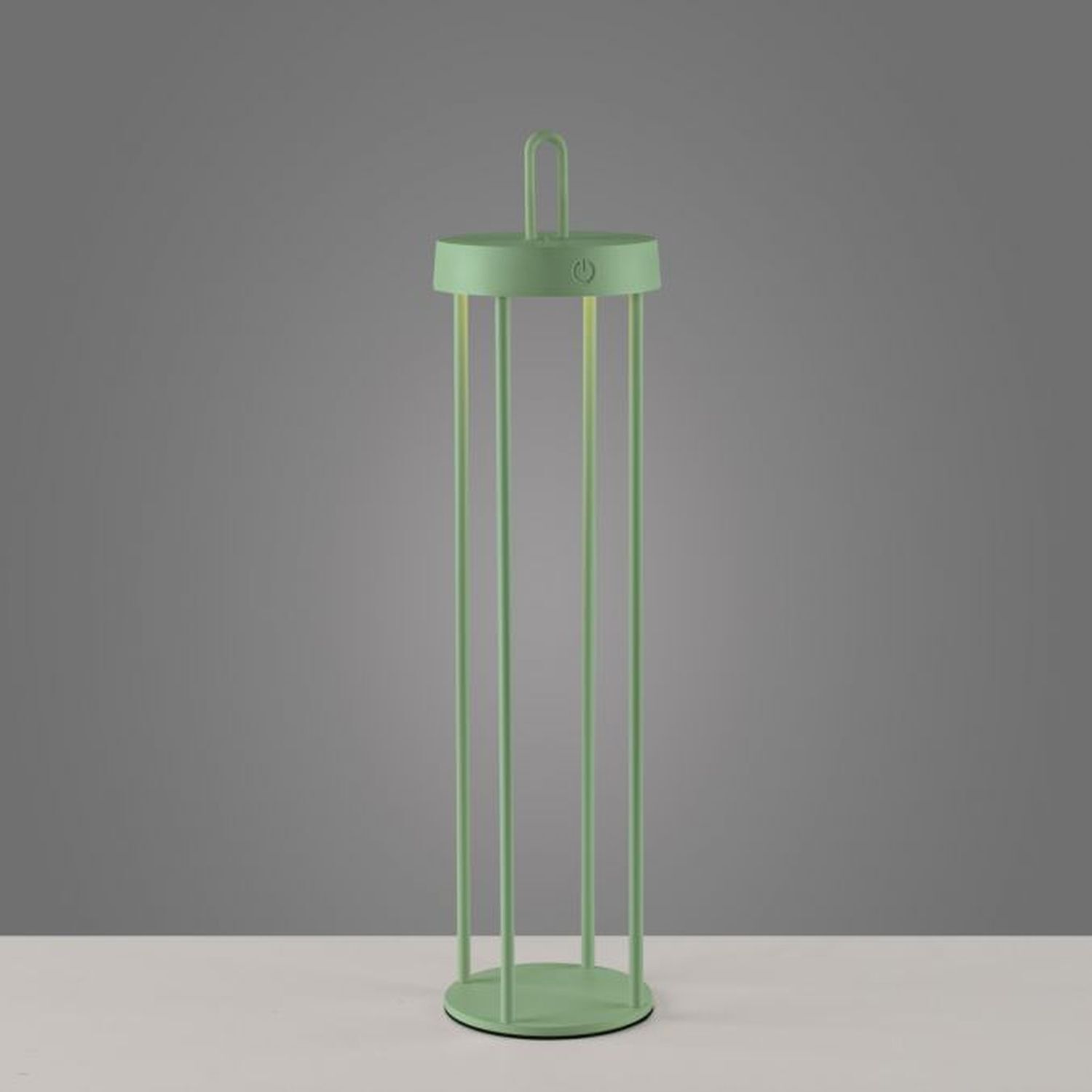 Lampe de table LED rechargeable métal dimmable IP44 2700 K vert Lampe