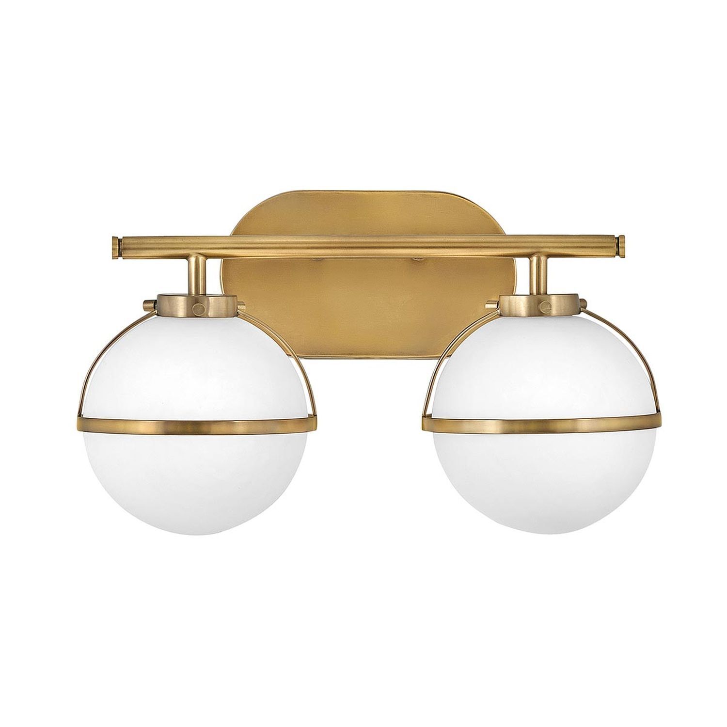 Applique salle de bain Abat-jour sphérique IP44 38,1 cm de large 2x E14