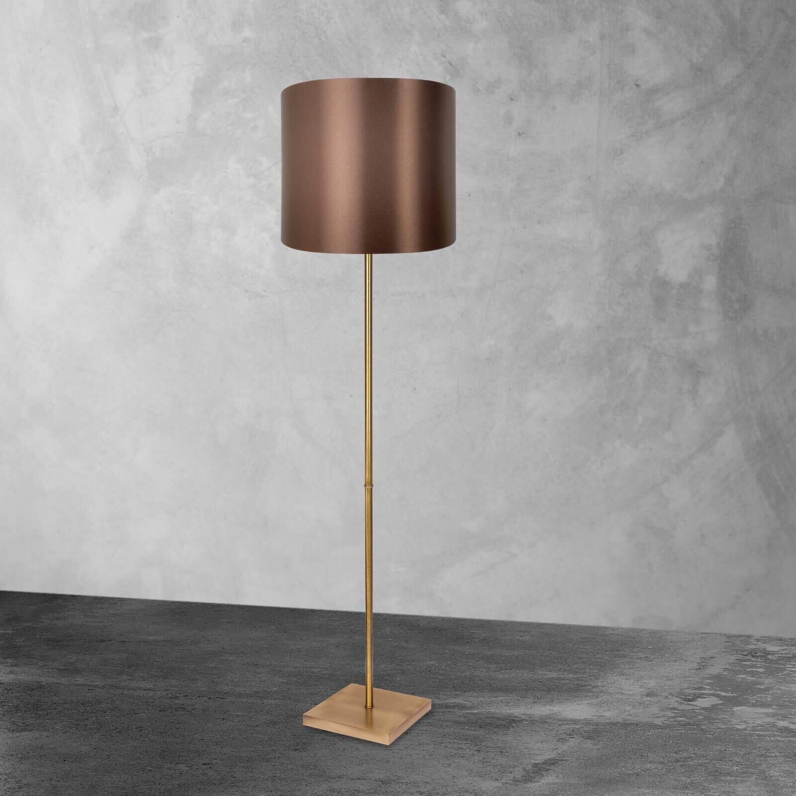 Lampadaire en bronze clair brun E27 160,5 cm laiton tissu Lampe, Lampenschirm