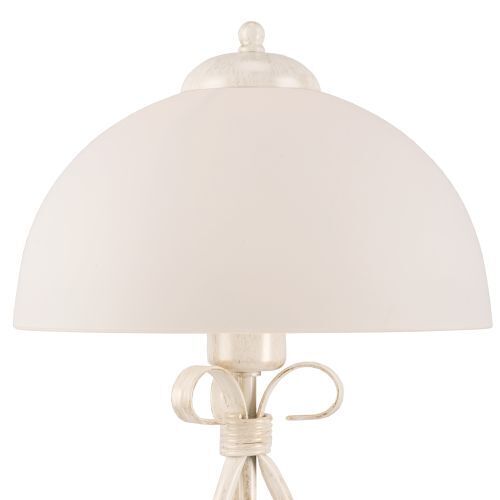 Lampe de table Blanc 43cm Métal rond Rustique LIRLIN