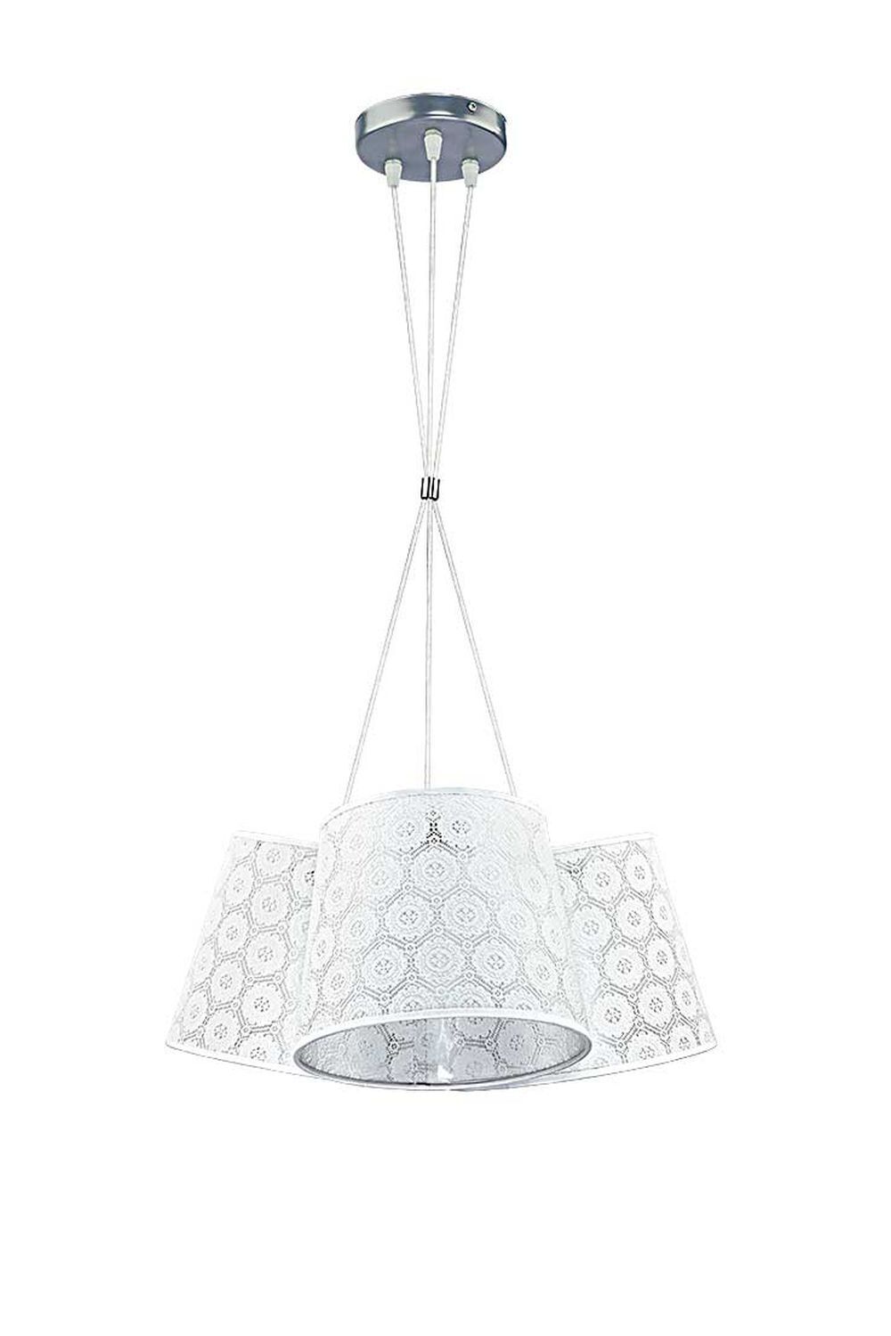 Suspension Blanc Dentelle ERIKA Ø72cm Salon