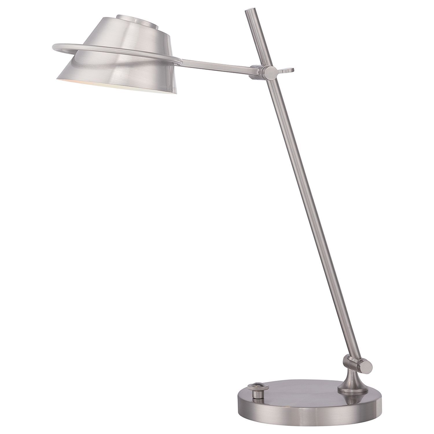 Lampe de bureau LED à intensité variable en métal nickelé 51 cm Lampe, Lampenschirm, Tischlampe