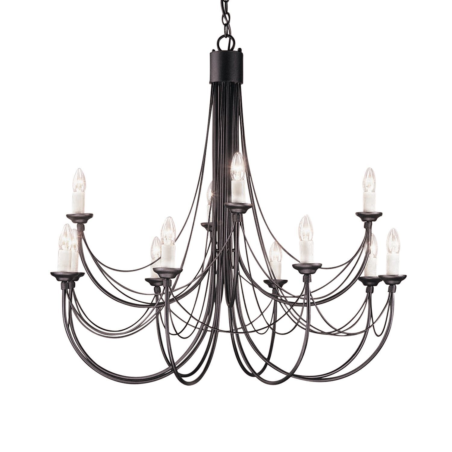 Lustre élégant Noir Rustique Ø98cm