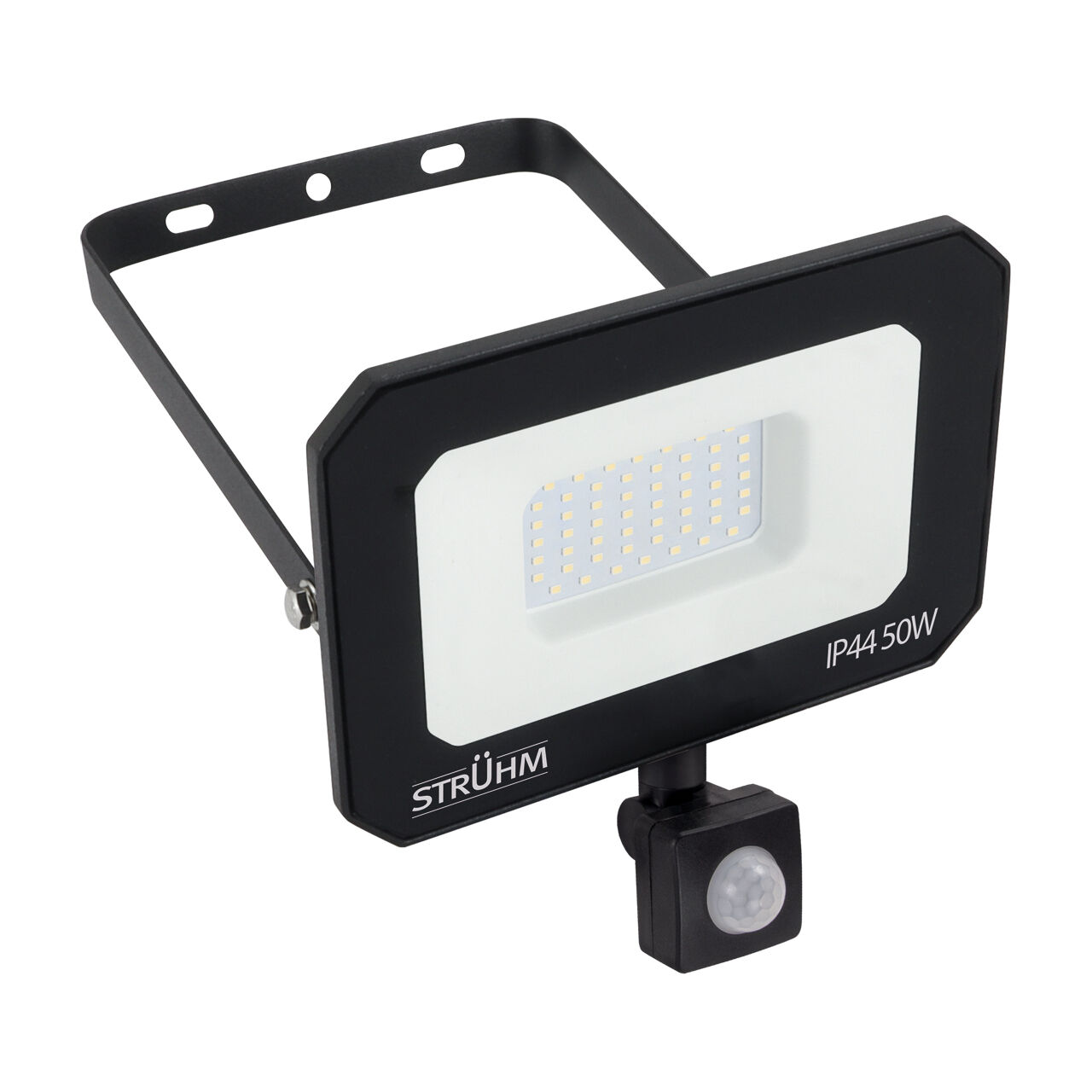 Flutlichtstrahler Bewegungsmelder 4200K 6070lm ultra hell LED LED-Licht, Außenleuchte, IP44, Bewegungsmelder, Schwarz