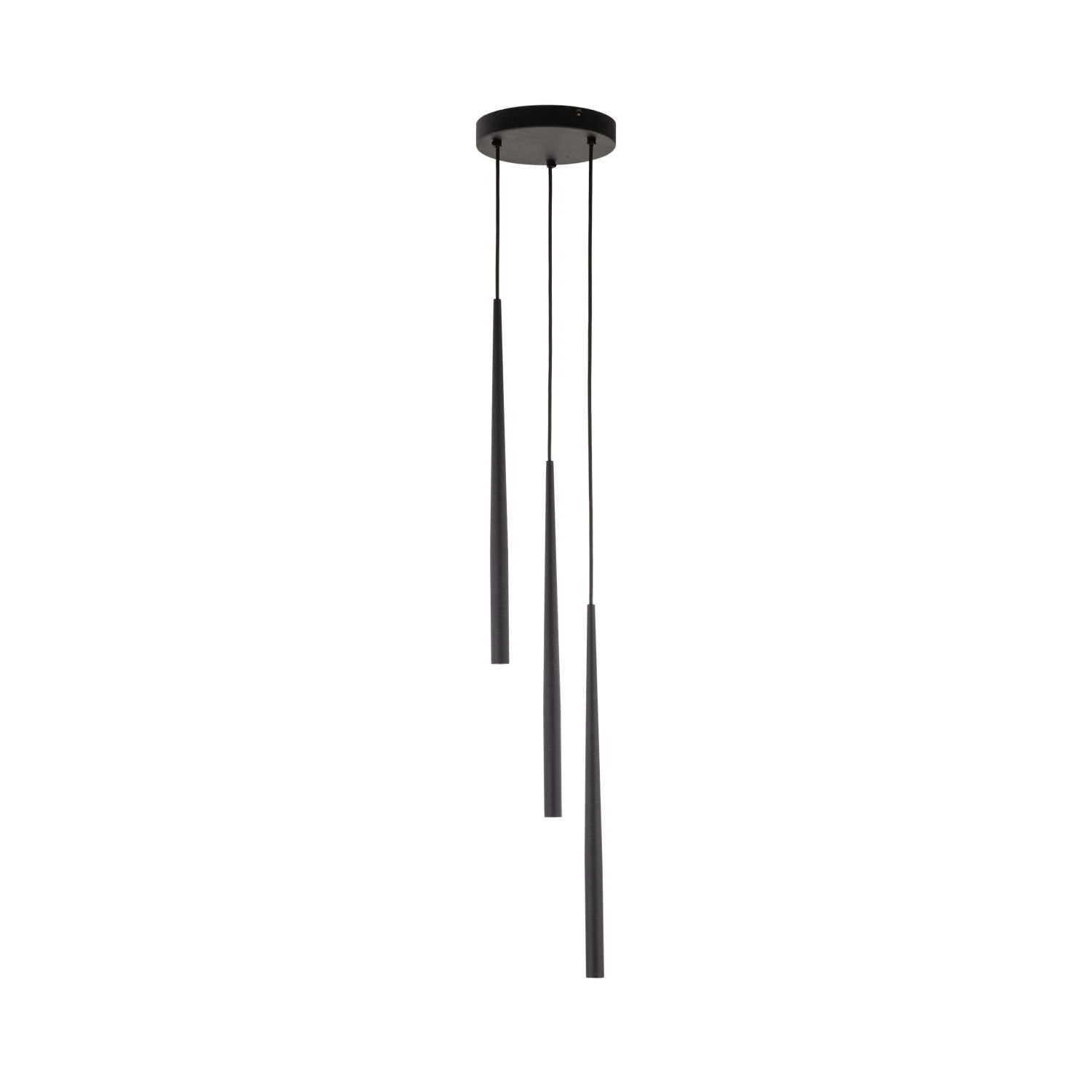 Suspension Noir Ø 20 cm ajustable G9 3-flamme