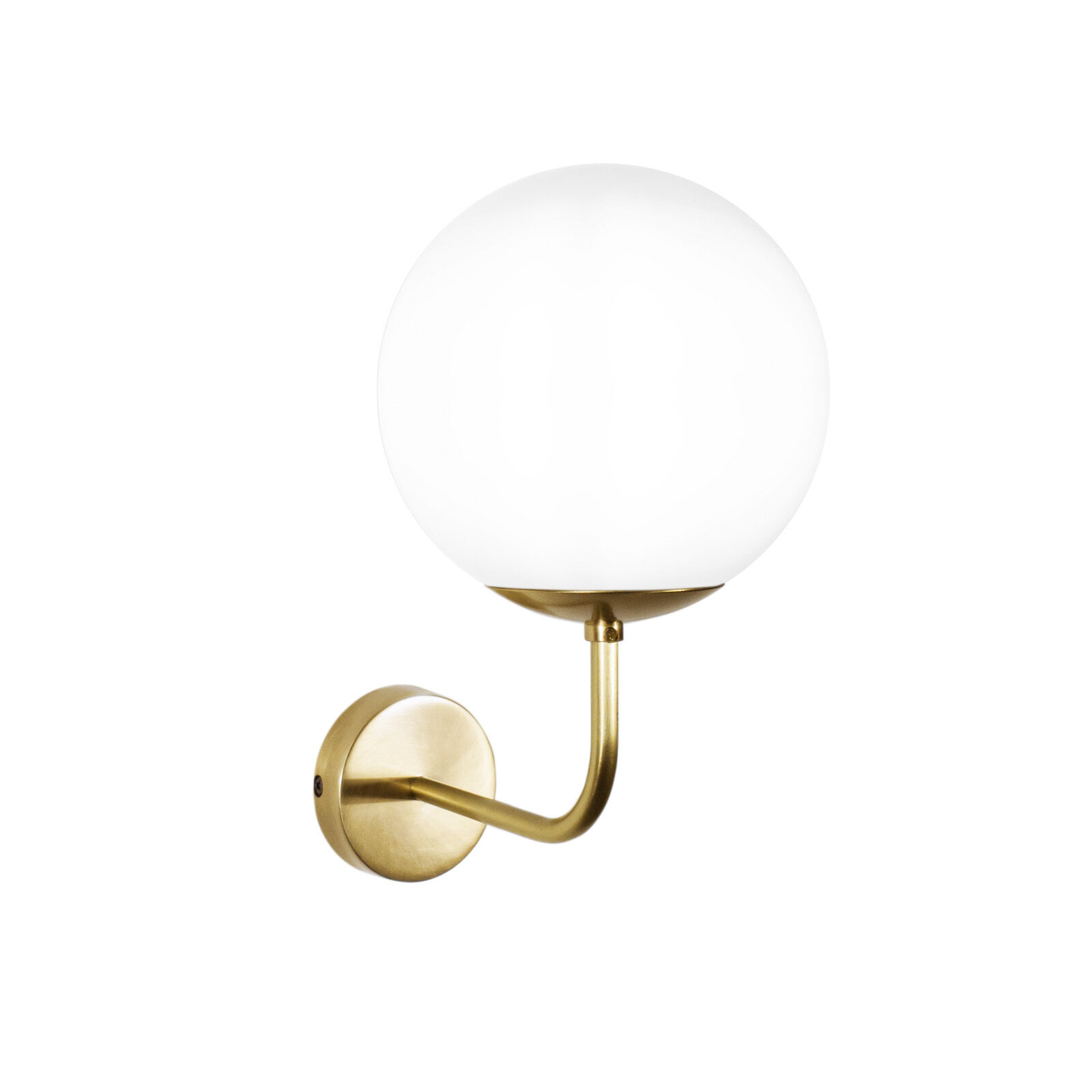 Lampe de salle de bain murale en bronze clair blanc E14 laiton verre